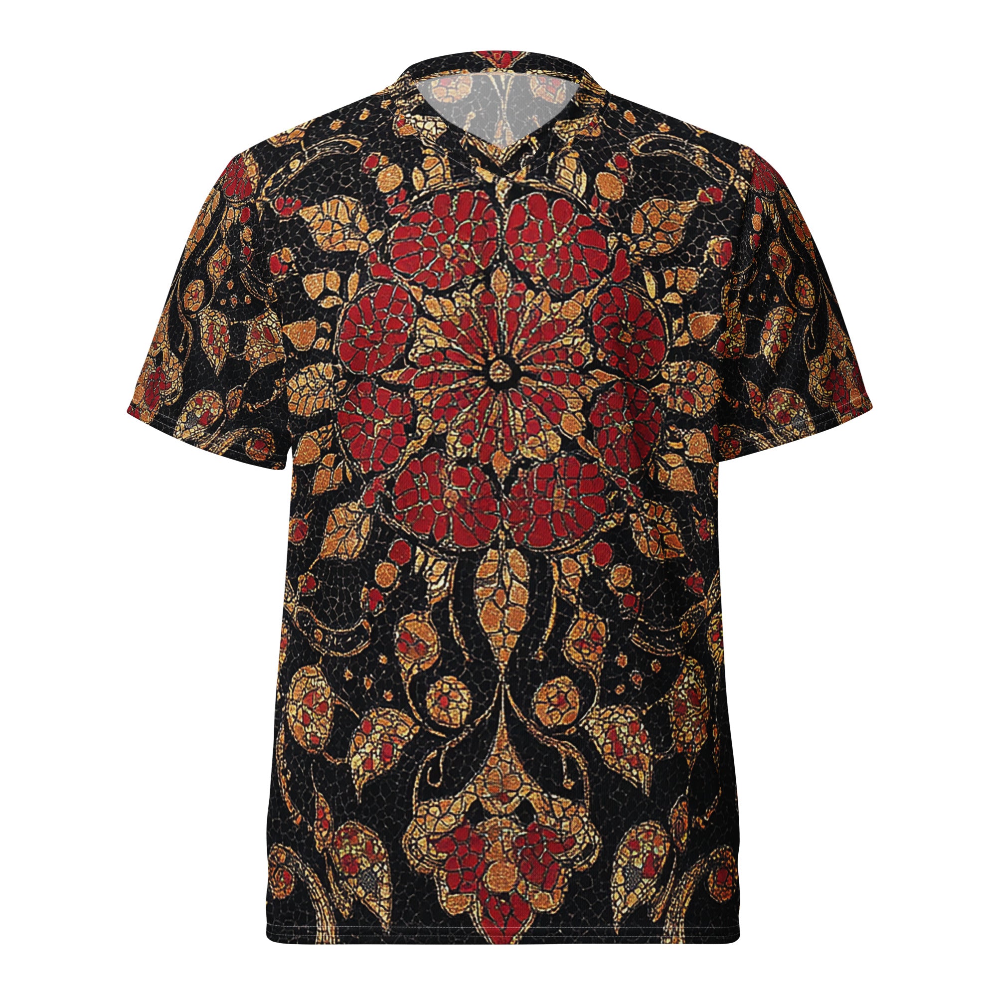 Recycled unisex sports jersey - Persian motives, Intricately detailed mosaic