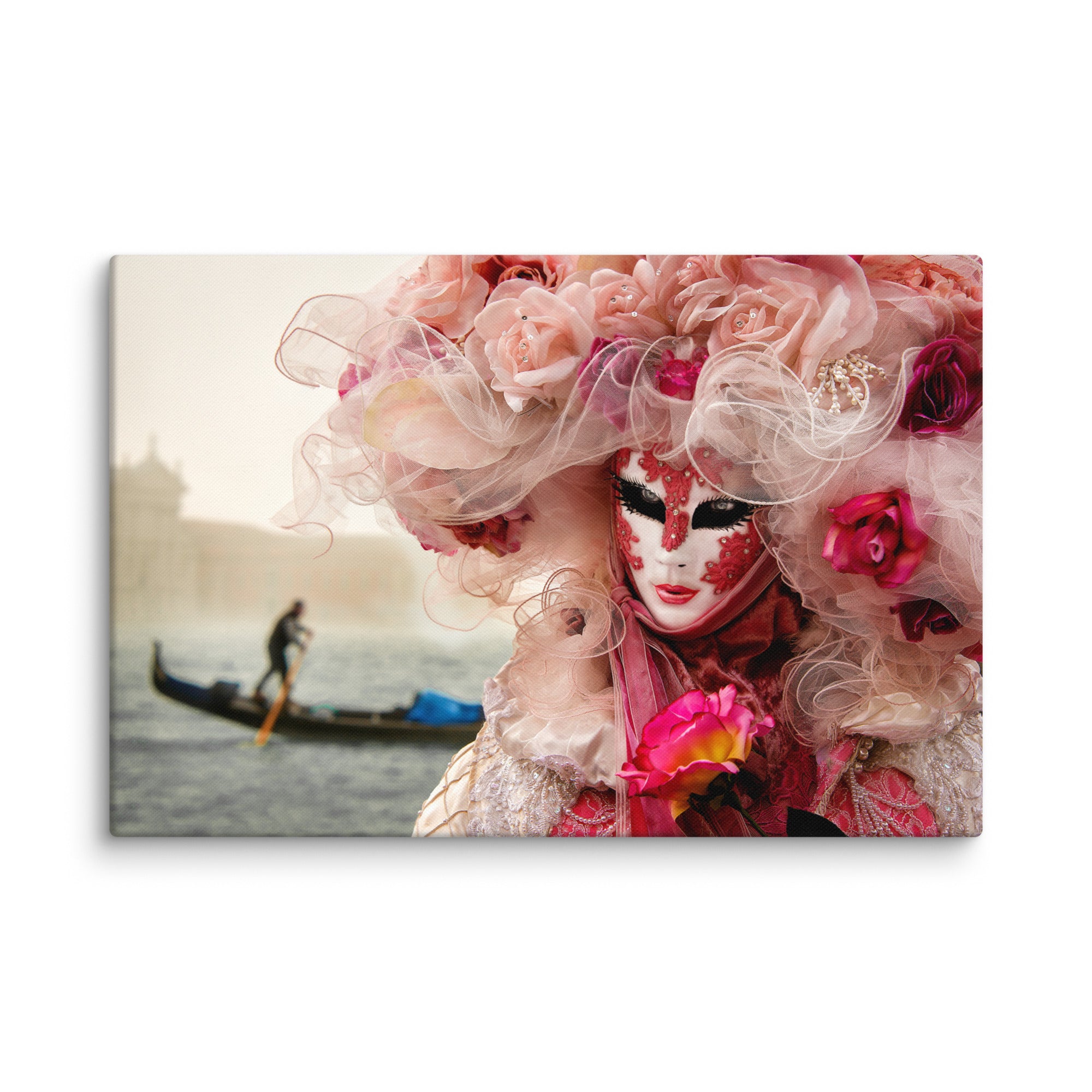 Venetian carnival mask photography by Bardia Azizi printed on canvas