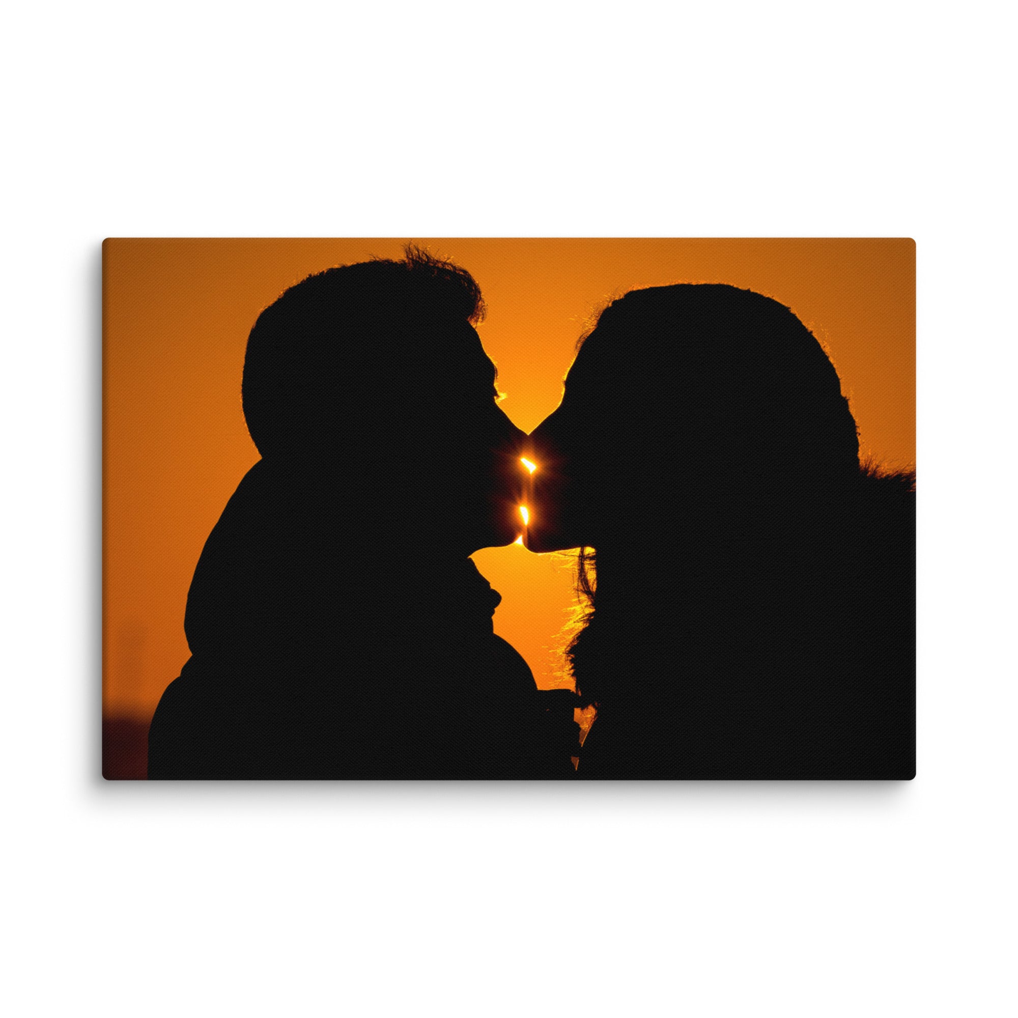 Canvas print of Kissing at Sunset photography by Bardia Azizi
