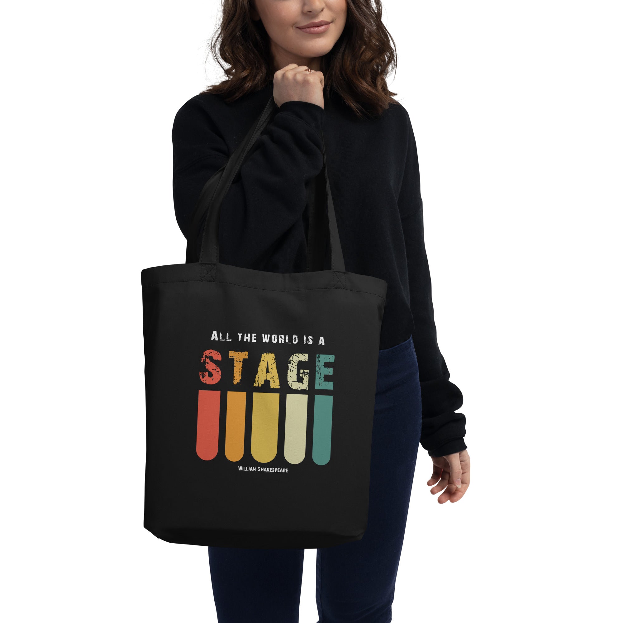 Eco Tote Bag - William Shakespeare quotes, "All the world is a stage"