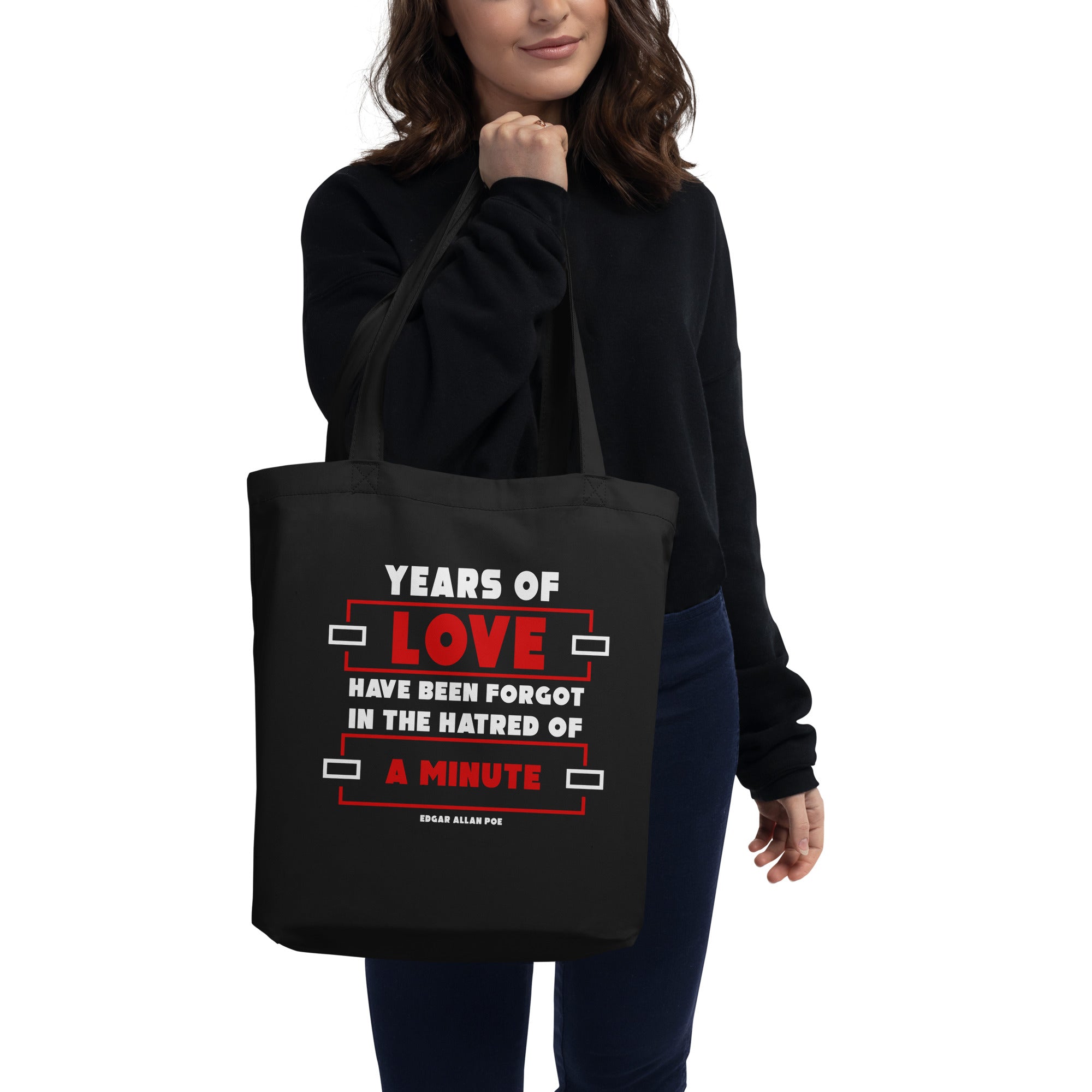 Eco Tote Bag - Edgar Allan Poe quotes