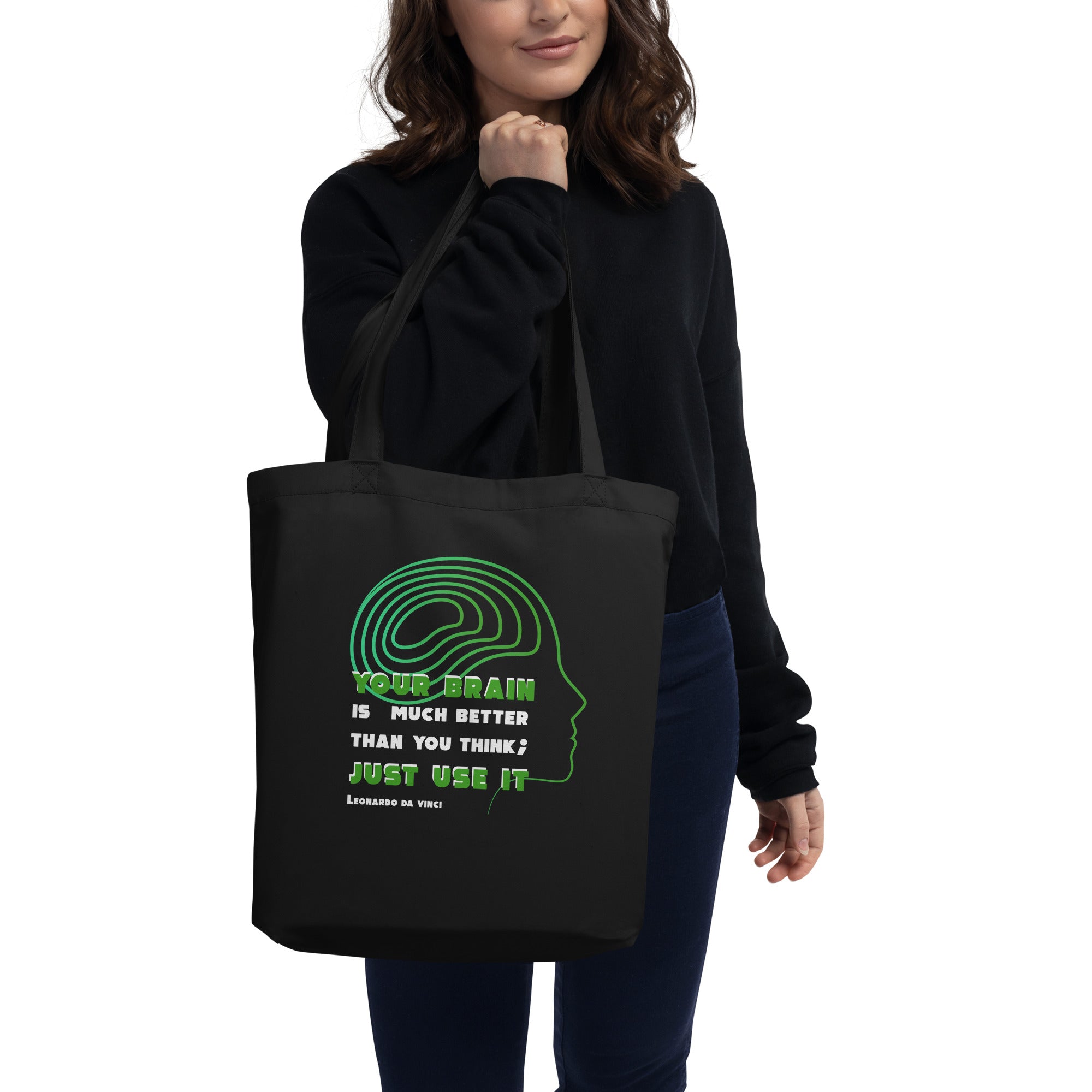 Eco Tote Bag - Leonardo da vinci's Quotes