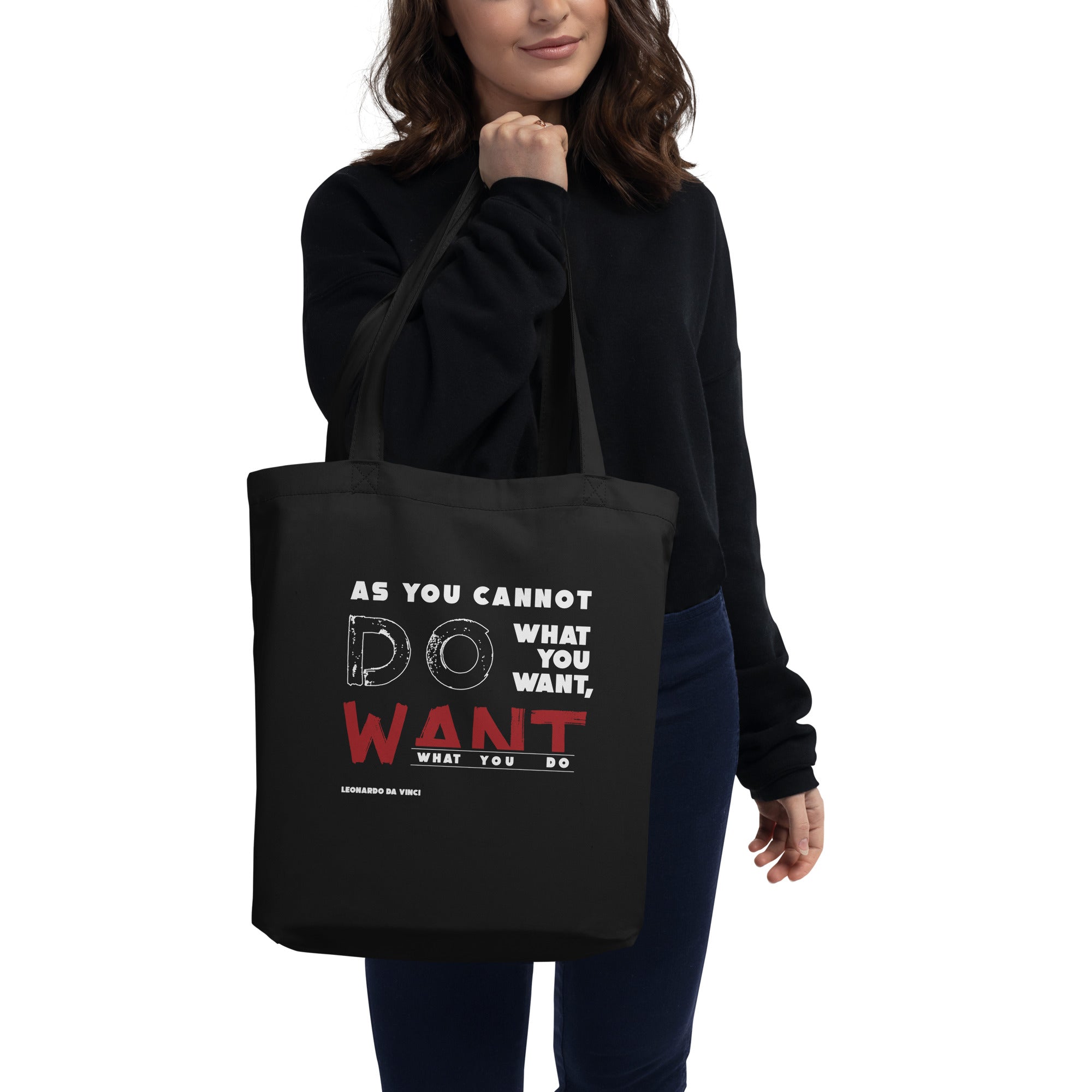 Eco Tote Bag - Leonardo da vinci's Quotes