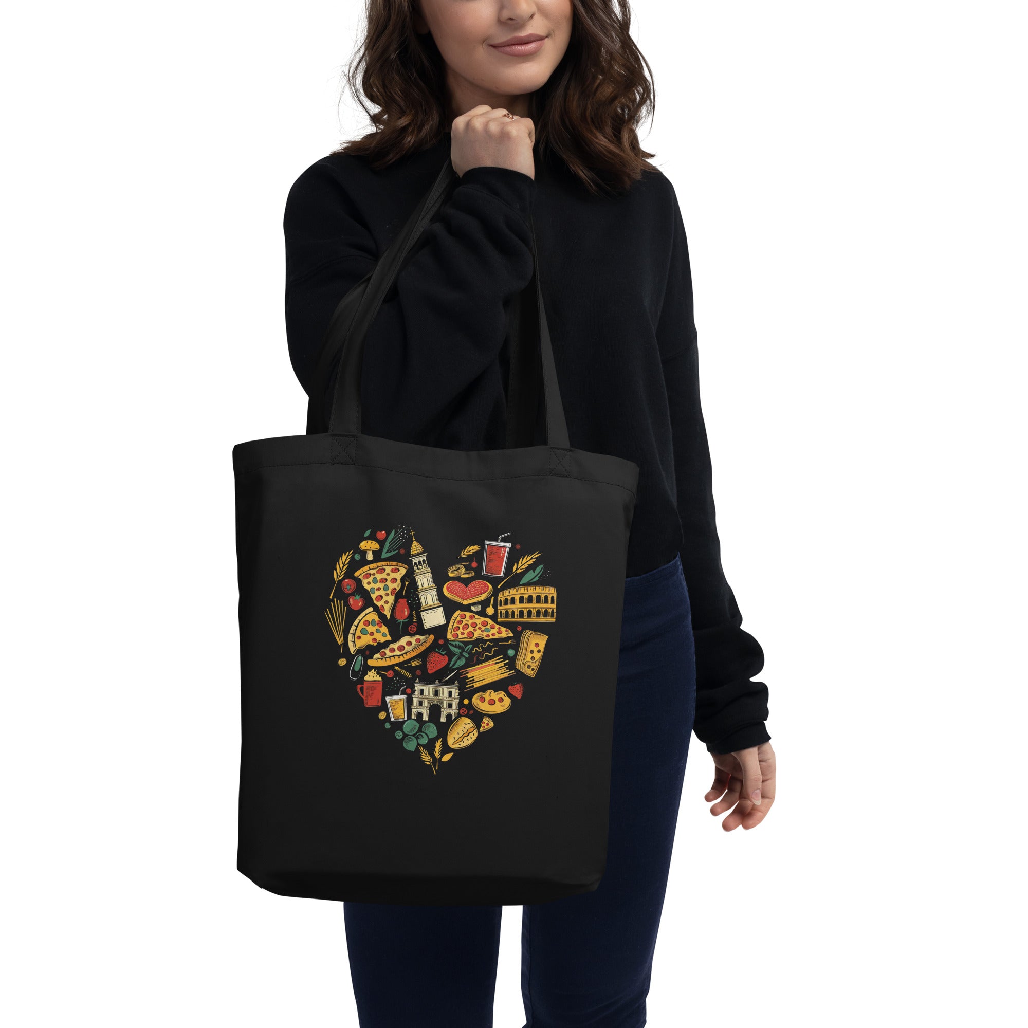 Eco Tote Bag - Italian Culture Symbols