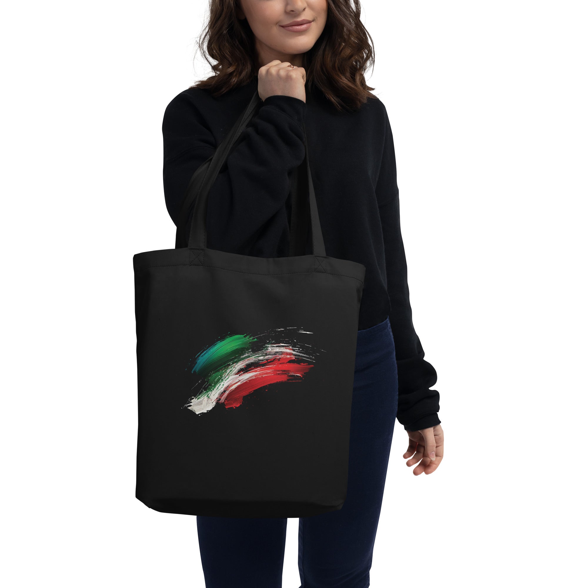 Eco Tote Bag - Italian Flag Splash colors