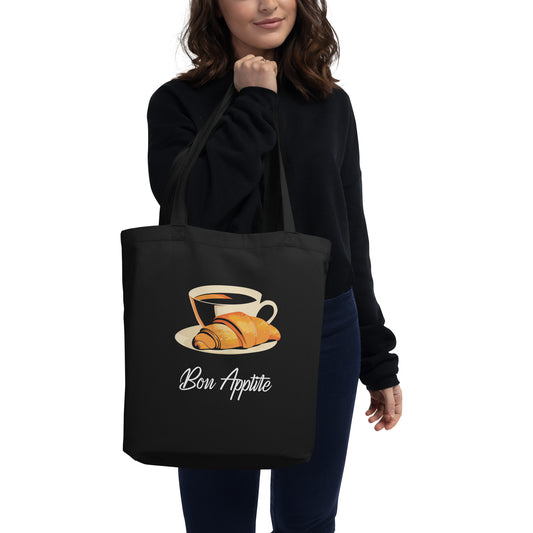 Eco Tote Bag - Coffee And Croissant