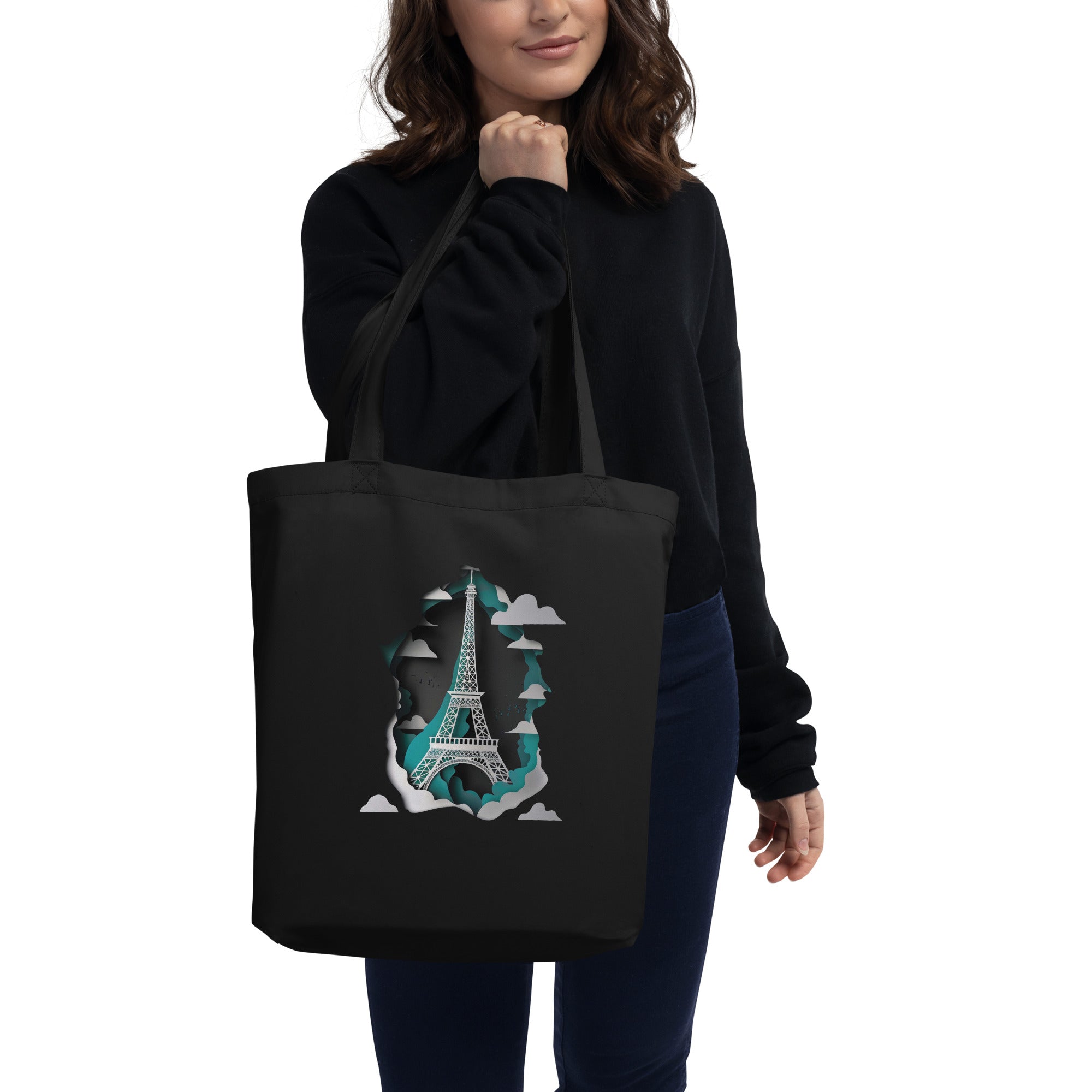 Eco Tote Bag - Paper Cut Eiffel Tower