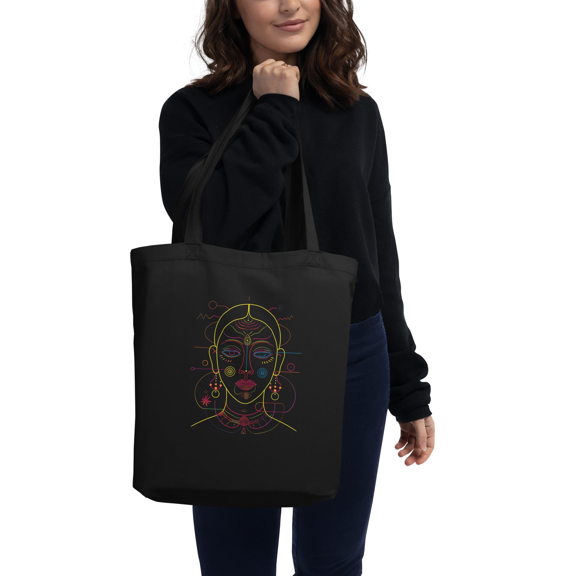 Eco Tote Bag - Line Art Indian Woman