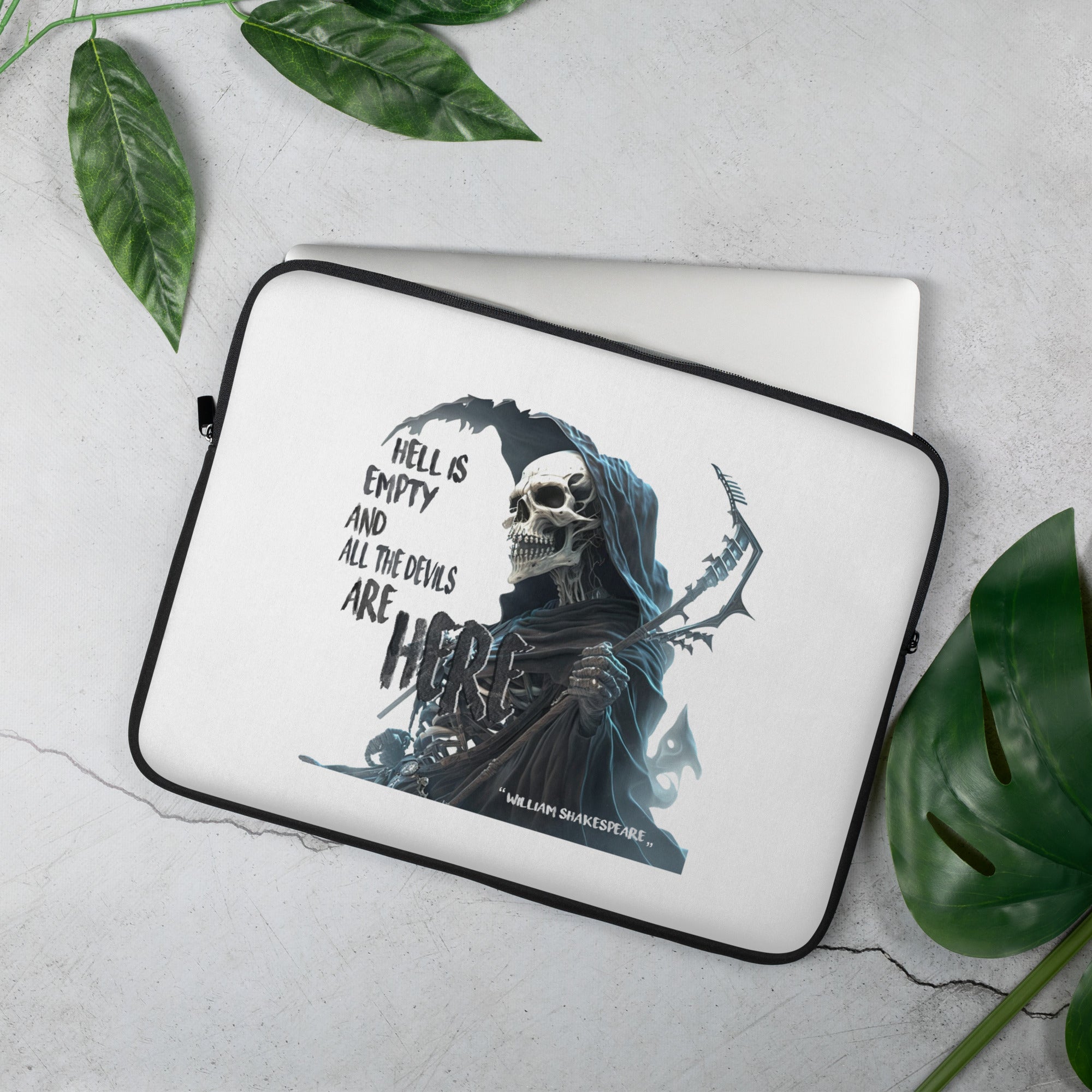 Laptop Sleeve - William Shakespeare quotes, "Hell is empty and all the devils are here"