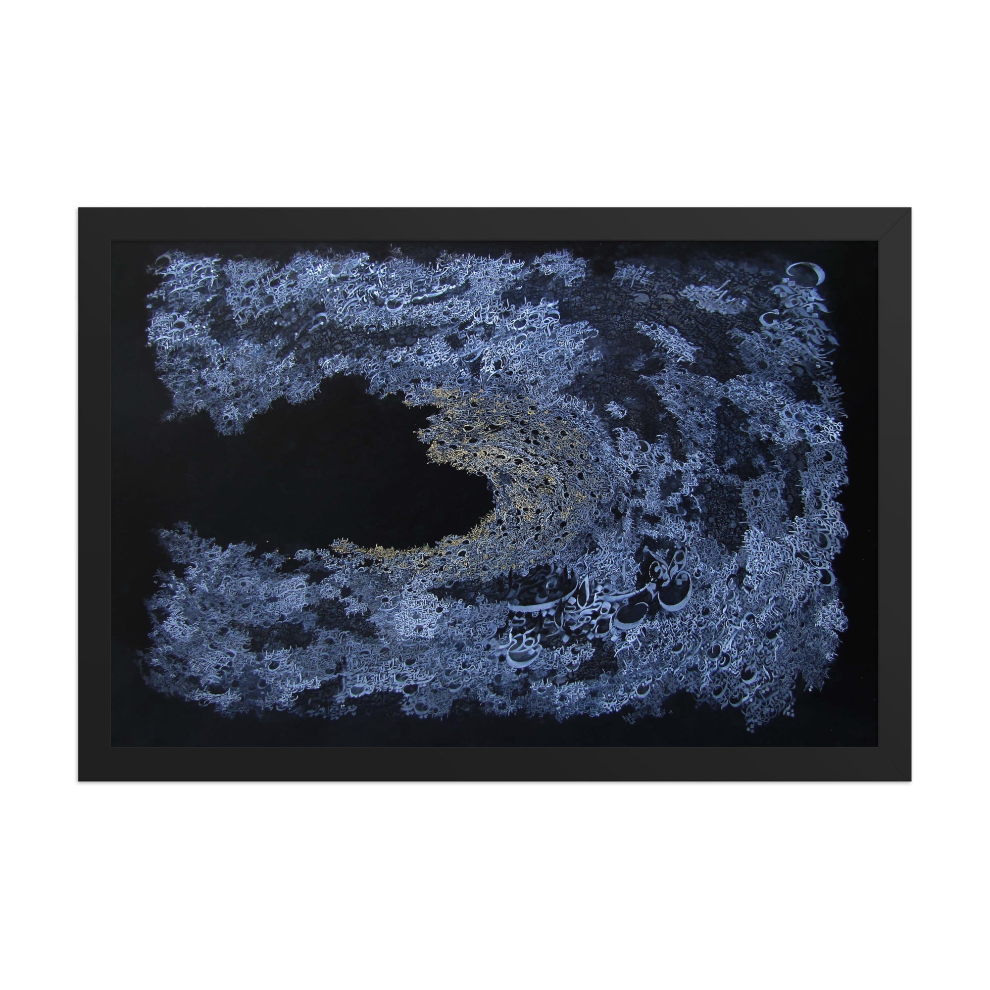 Framed photo paper poster "Fluid Words" design
