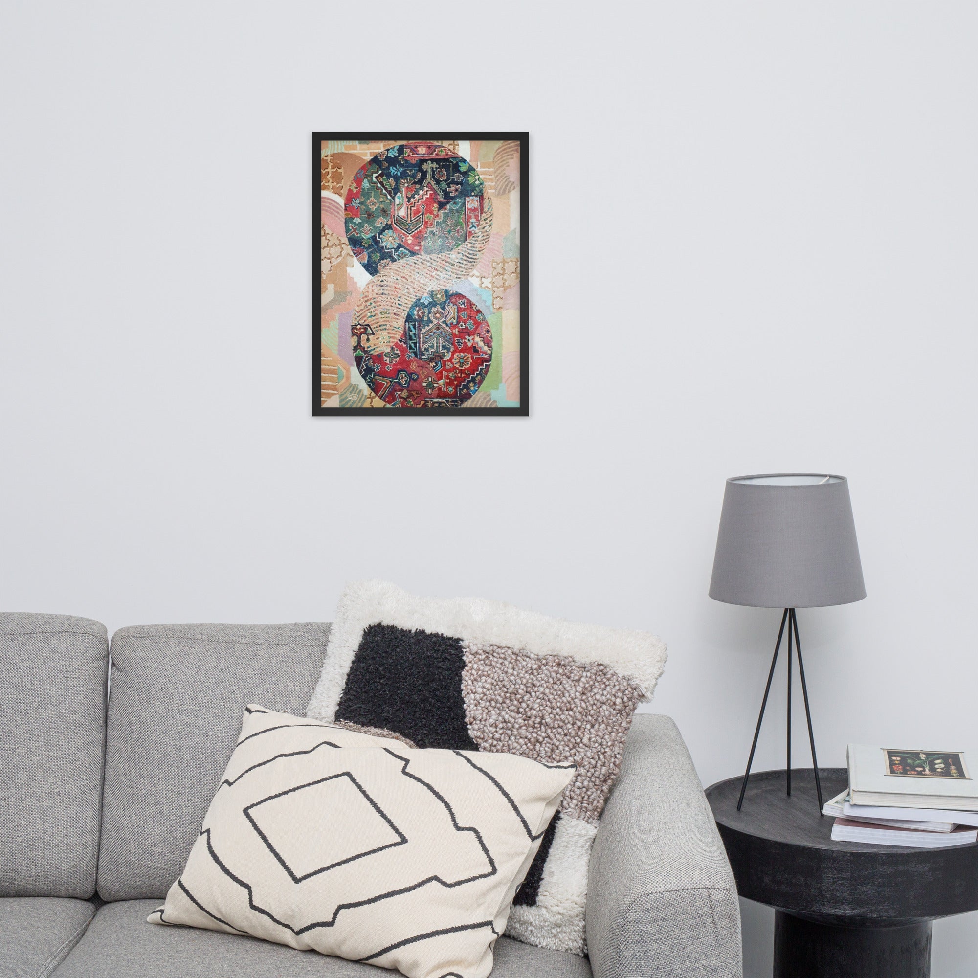 Framed poster of Labyrinth artwork by Shamsollah Saedi