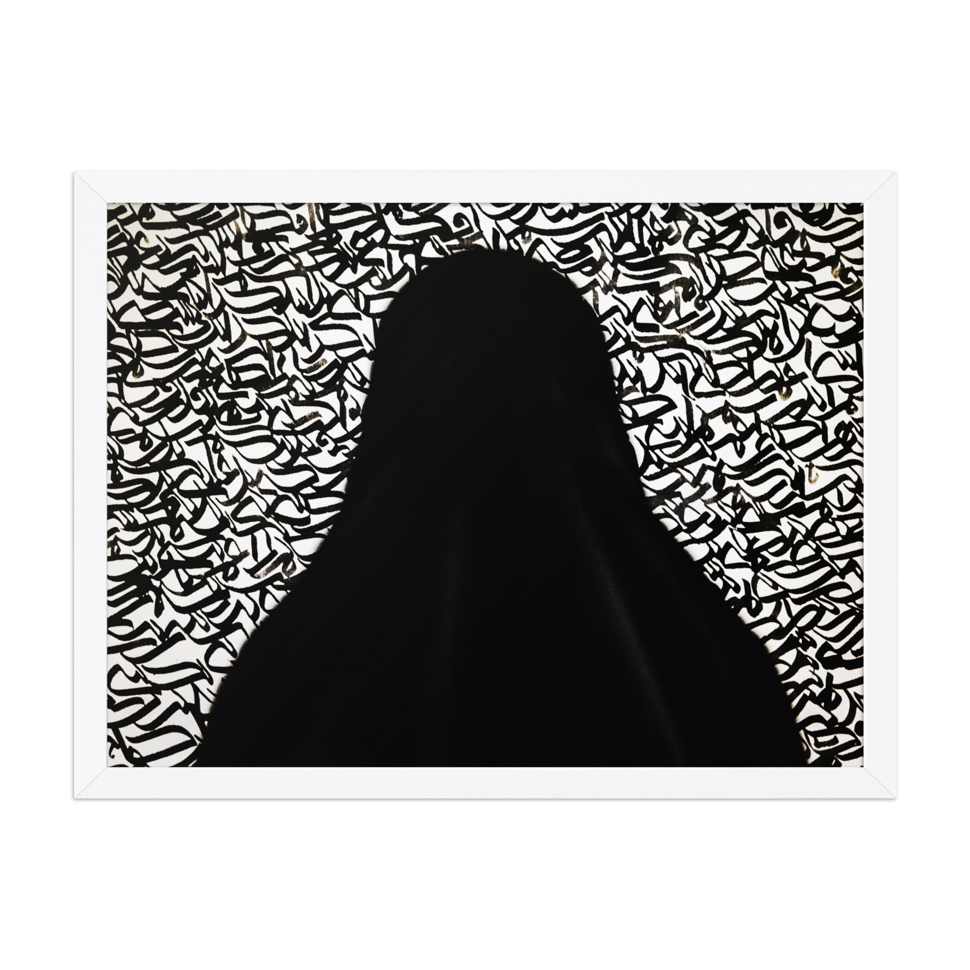 Framed poster of Calligraphy and Chador by Bardia Azizi