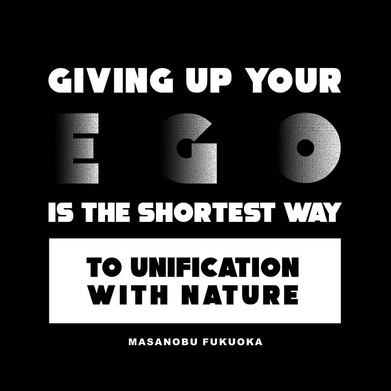 Women's Racerback Tank - Masanobu Fukuoka's Quotes, "Giving up your ego is the shortest way to unification with nature.”