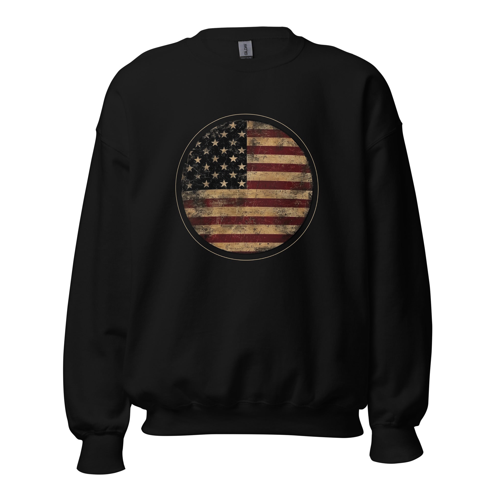 Unisex Sweatshirt -   Circle American Flag