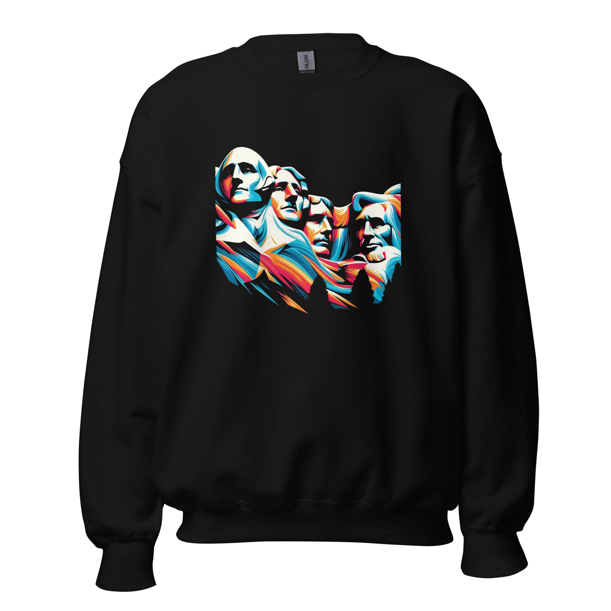 Unisex Sweatshirt -  Colorful Mount Rushmore