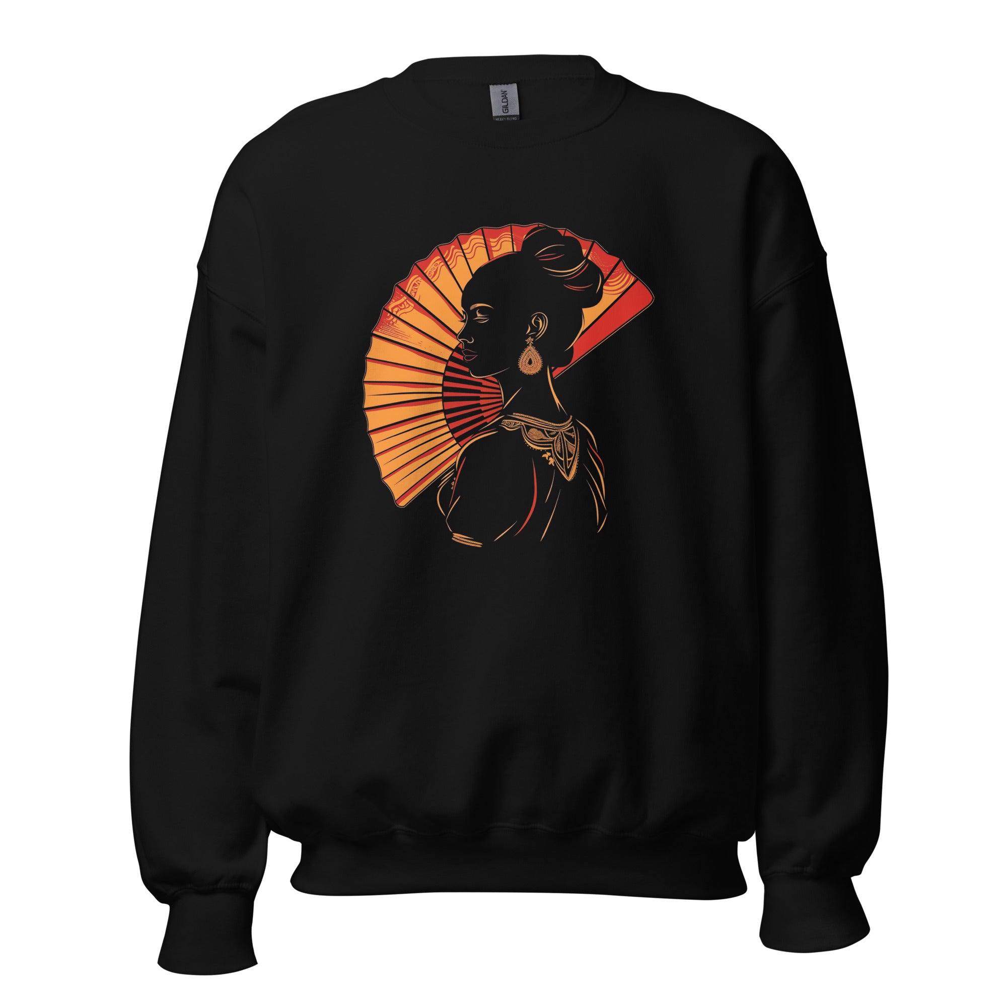 Unisex Sweatshirt - A woman with Spanish Fan