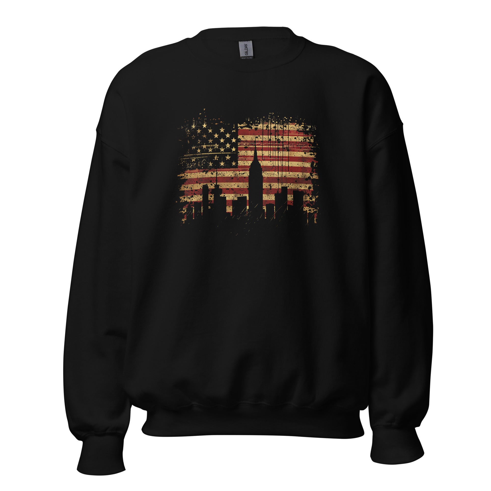 Unisex Sweatshirt - USA Flag with City