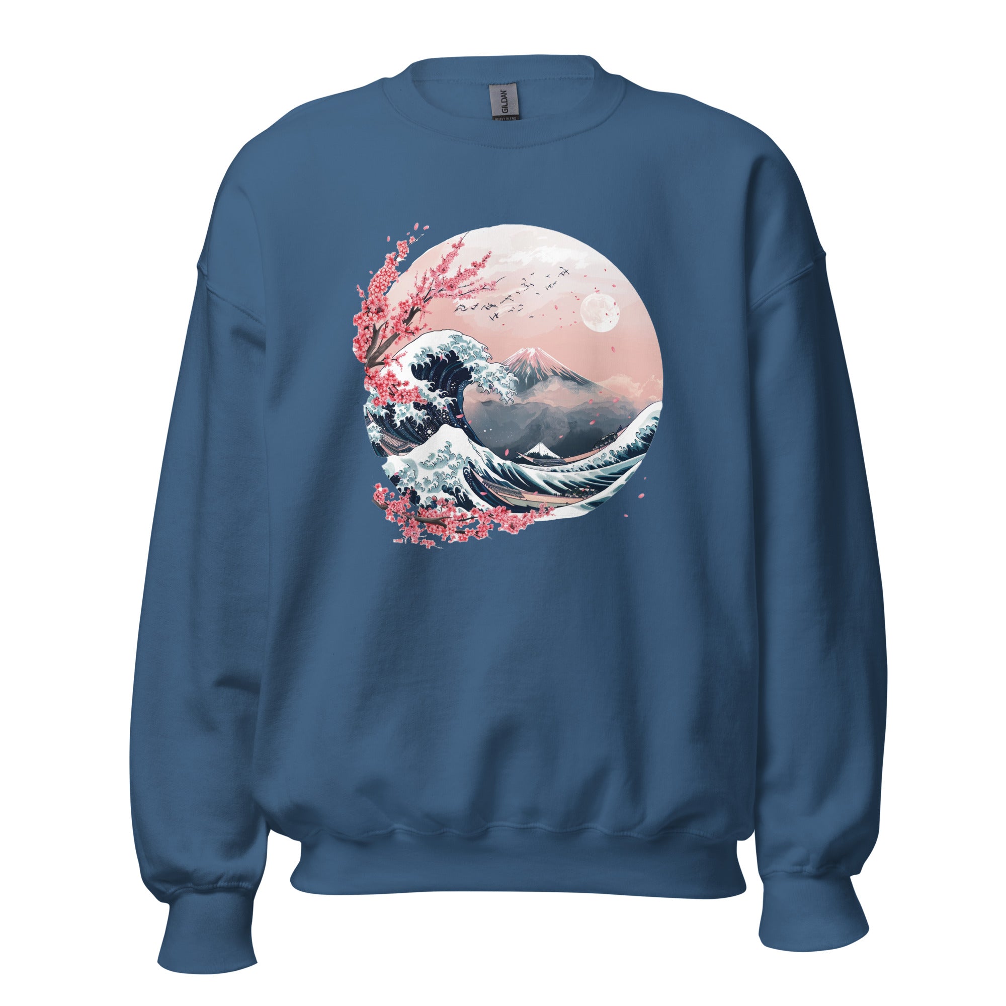 Unisex Sweatshirt - The Great Wave By Hokusai (white)