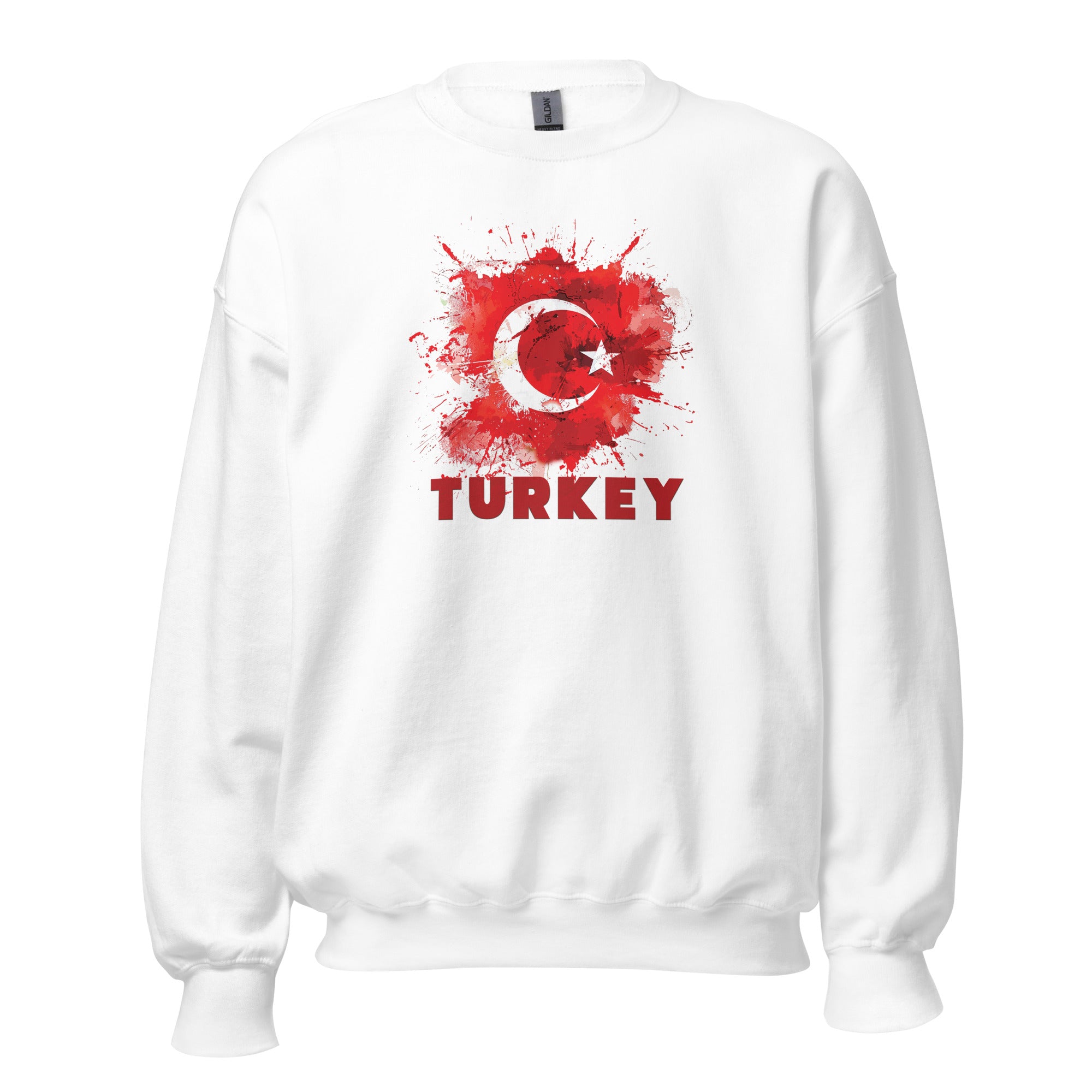 Unisex Sweatshirt - Watercolor Flag of Turkey