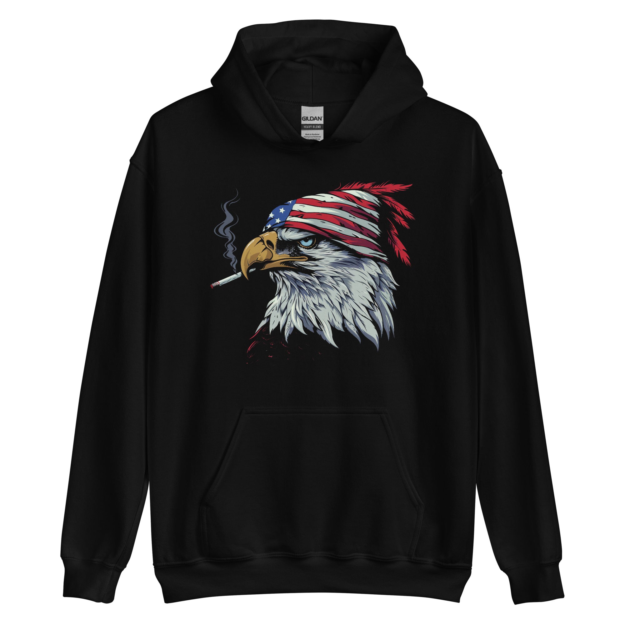 Unisex Hoodie - Smoking American Eagle