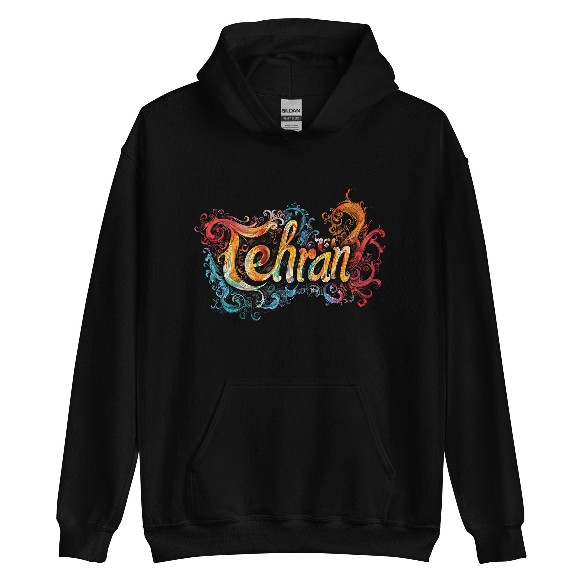 Unisex Hoodie - Tehran Typography with Ornament