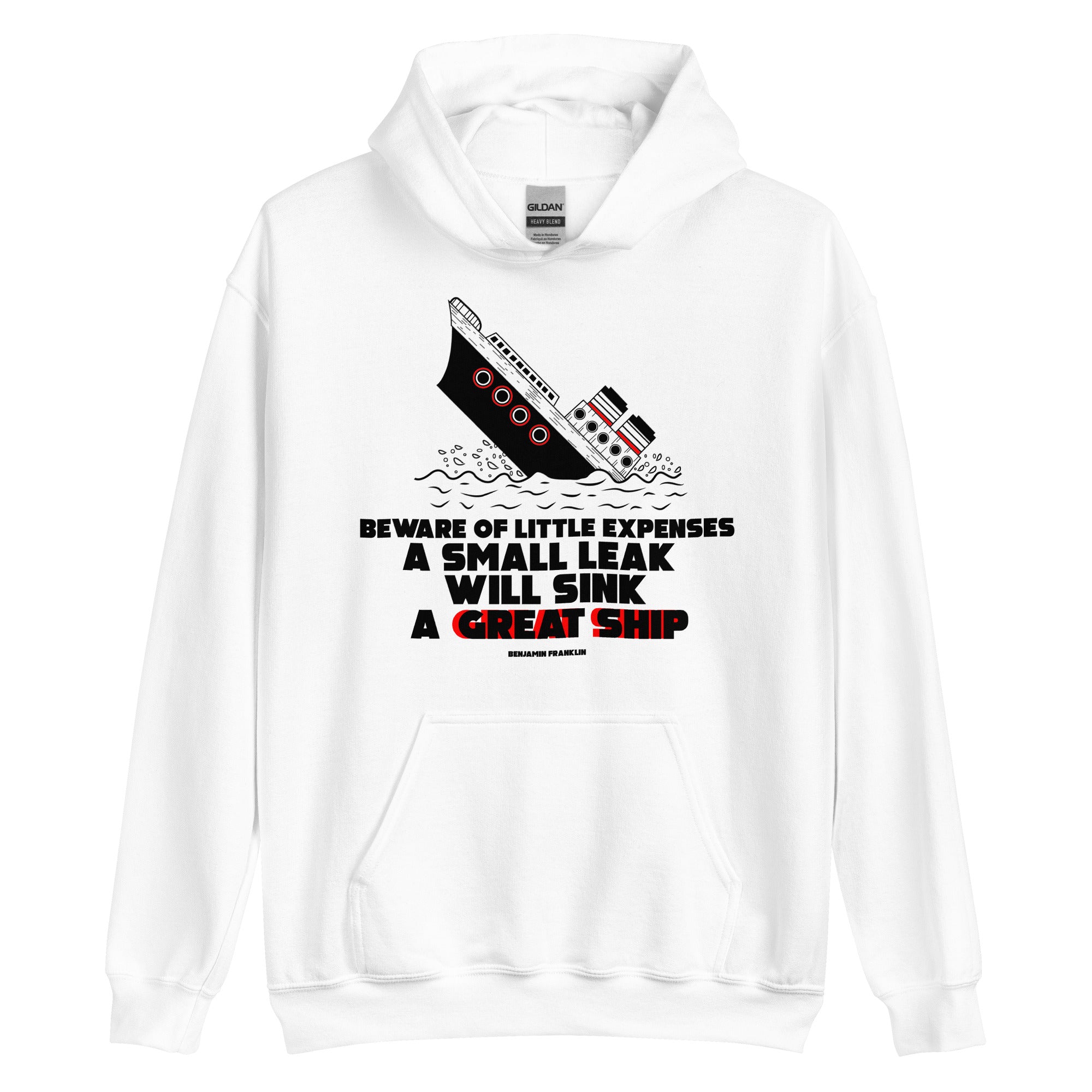 Unisex Hoodie -  Benjamin Franklin quotes