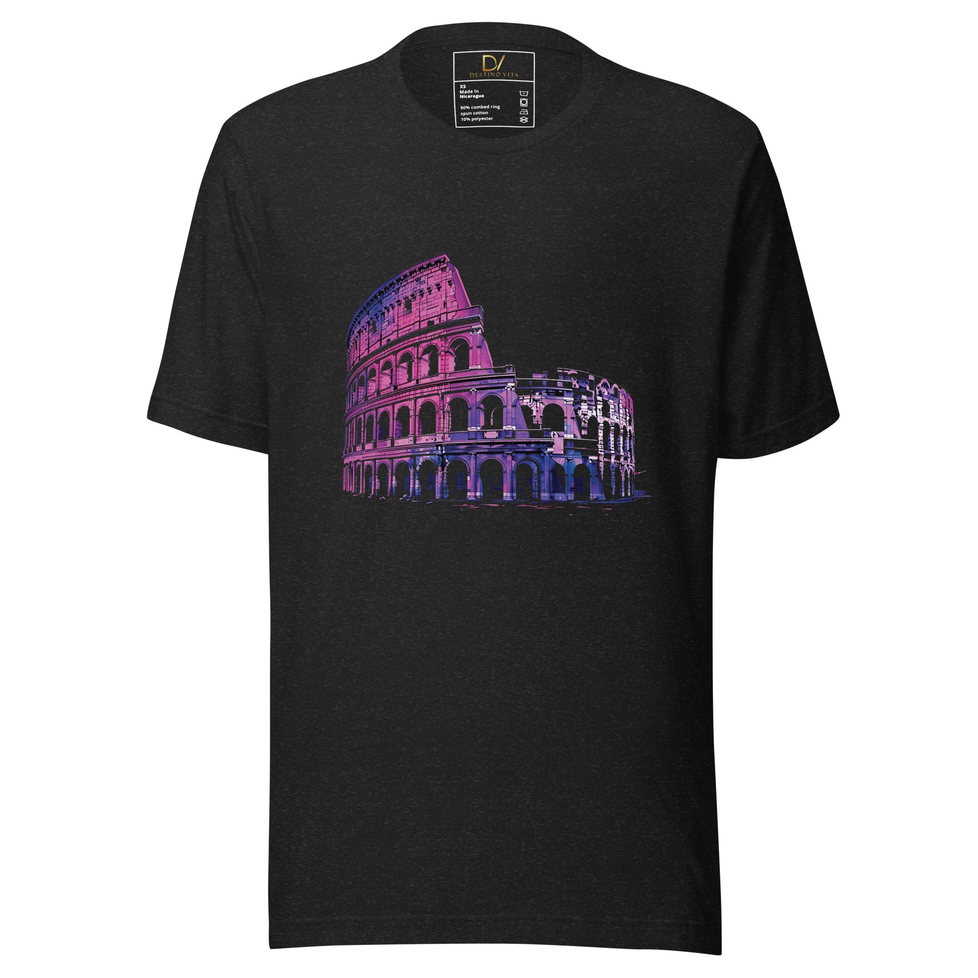 Unisex t-shirt - The Colosseum in Pink And Purple