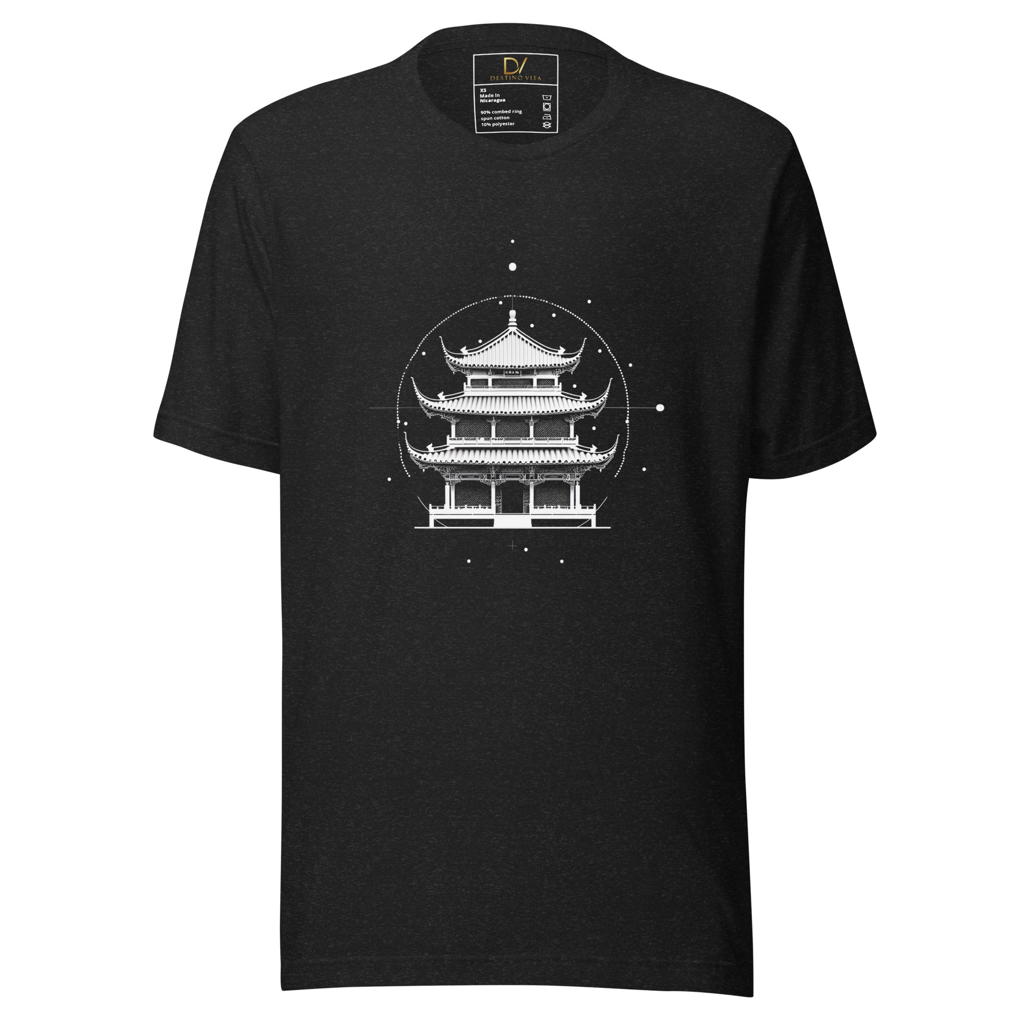 Unisex t-shirt - White color Temple of China Badge