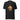 A black unisex t-shirt with a graphic print of the Bosphorus bridge and the sun setting on it.