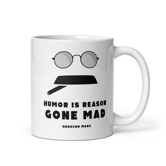 White glossy mug - Groucho Marx quotes