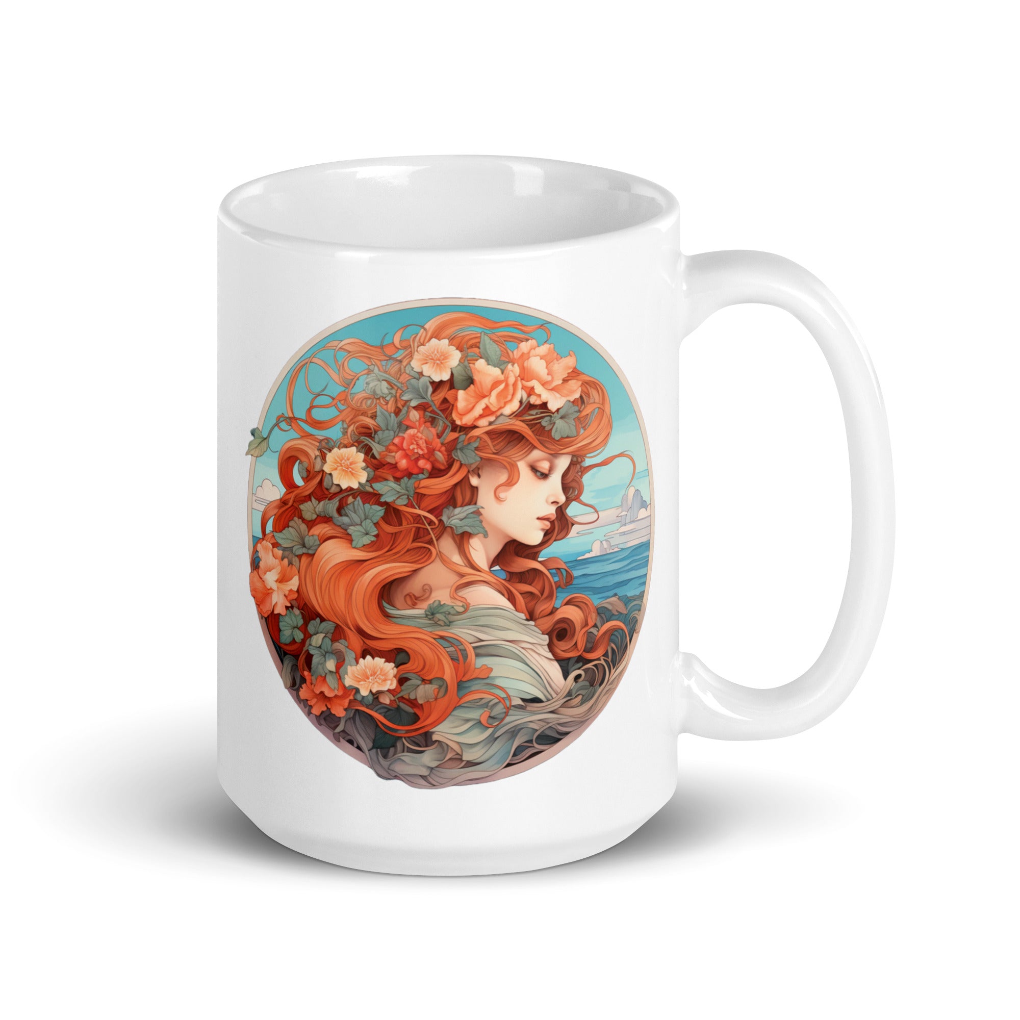 White glossy mug - The Birth of Venus