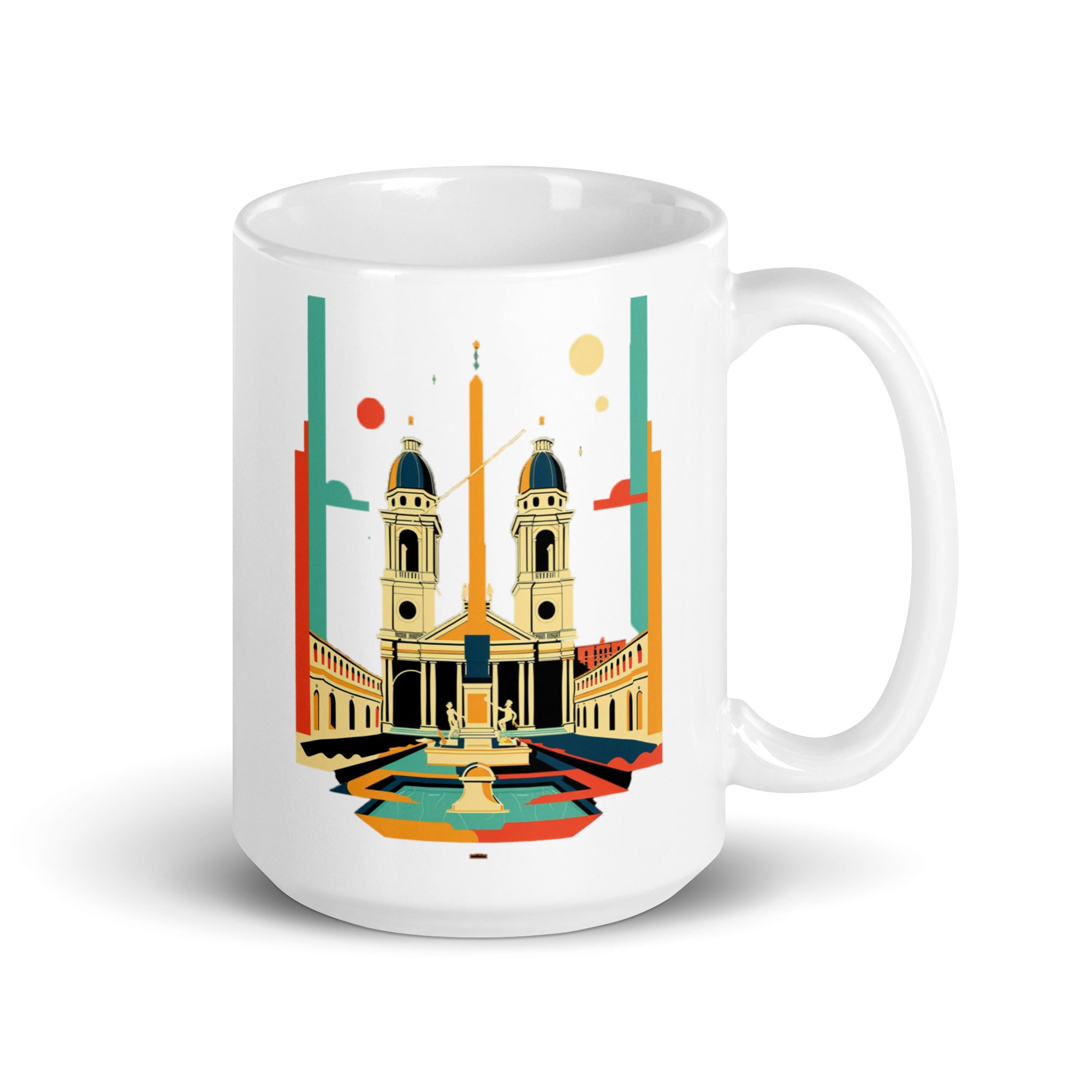 White glossy mug -  Italian Architecture