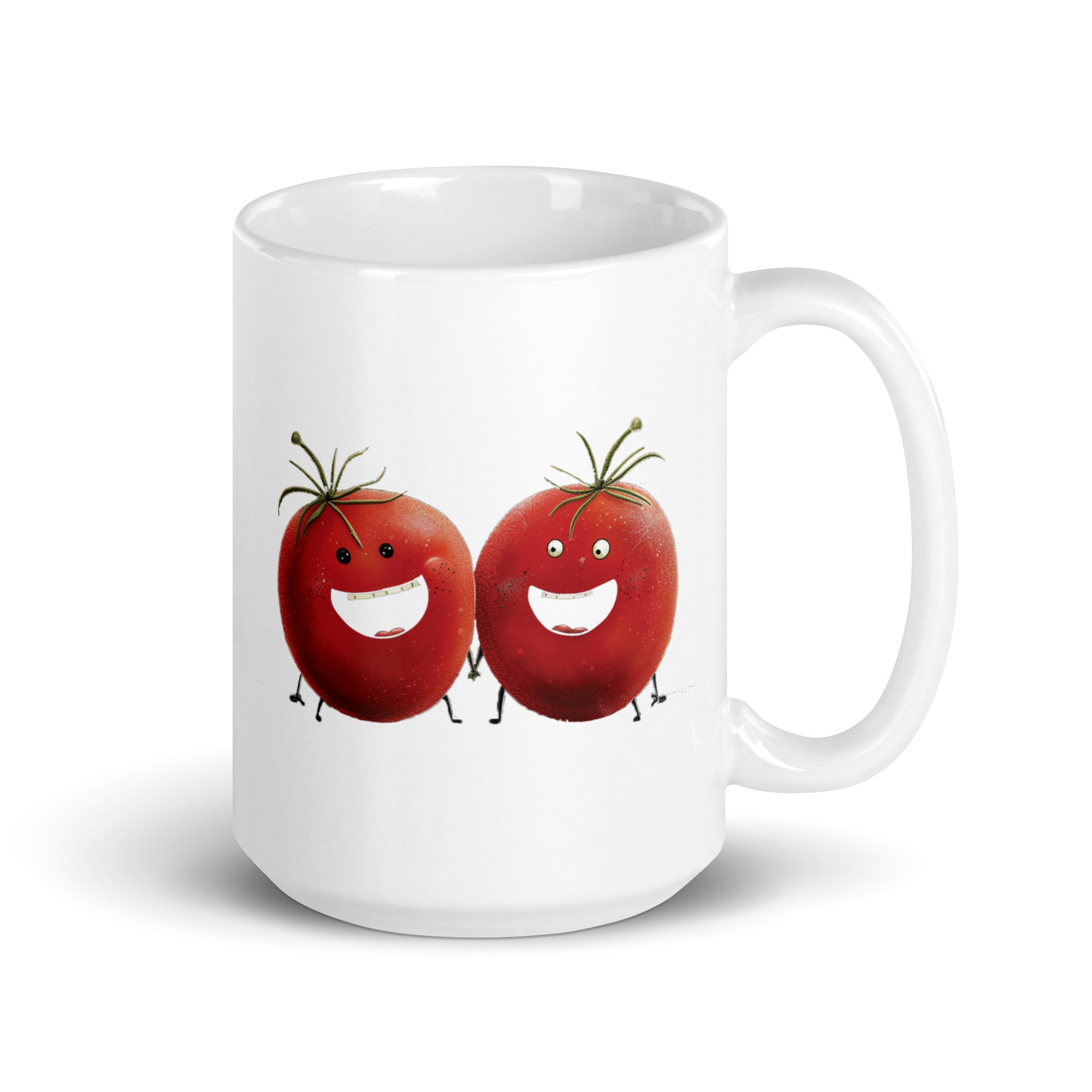 White glossy mug - Healthy Food