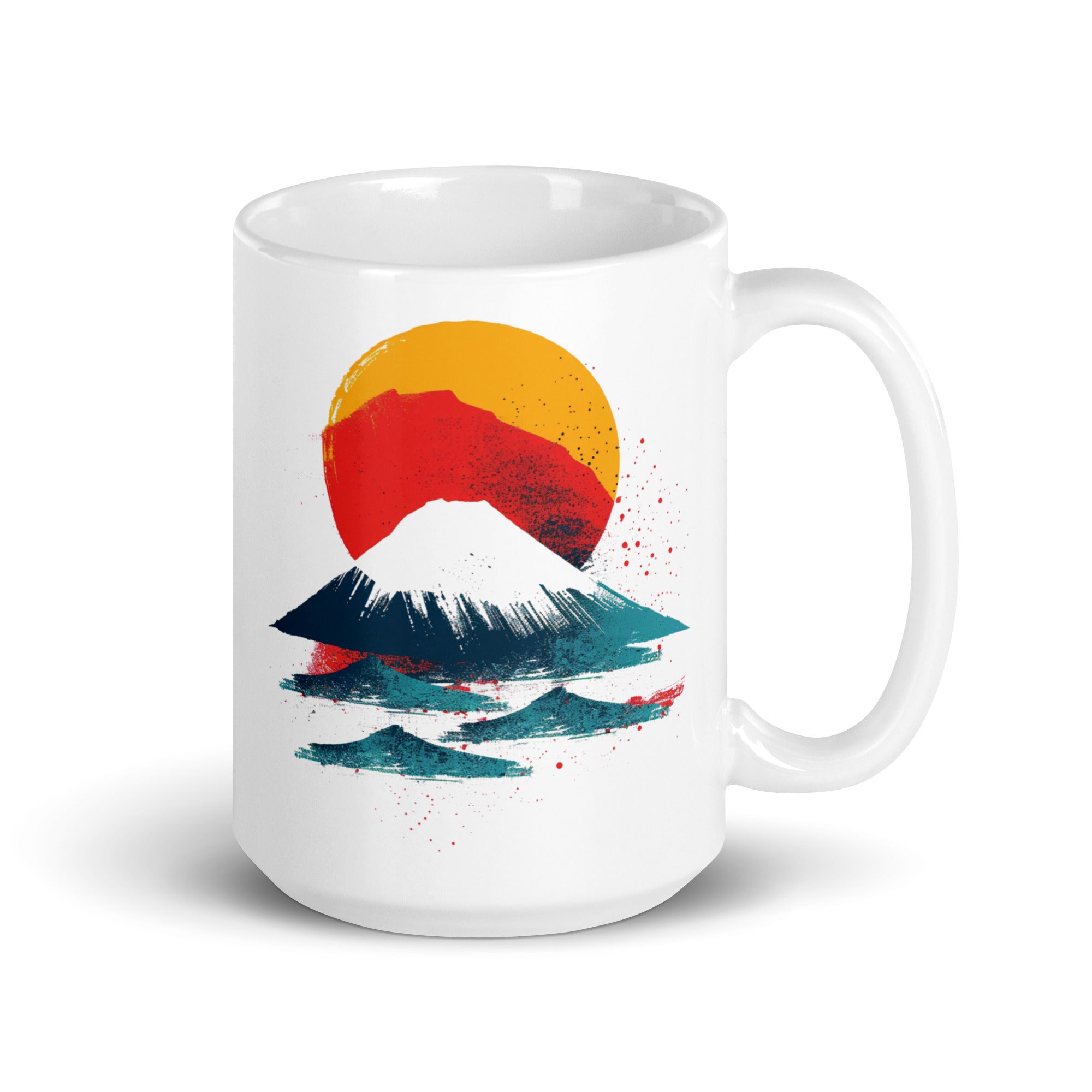 White glossy mug - Fuji Mountain