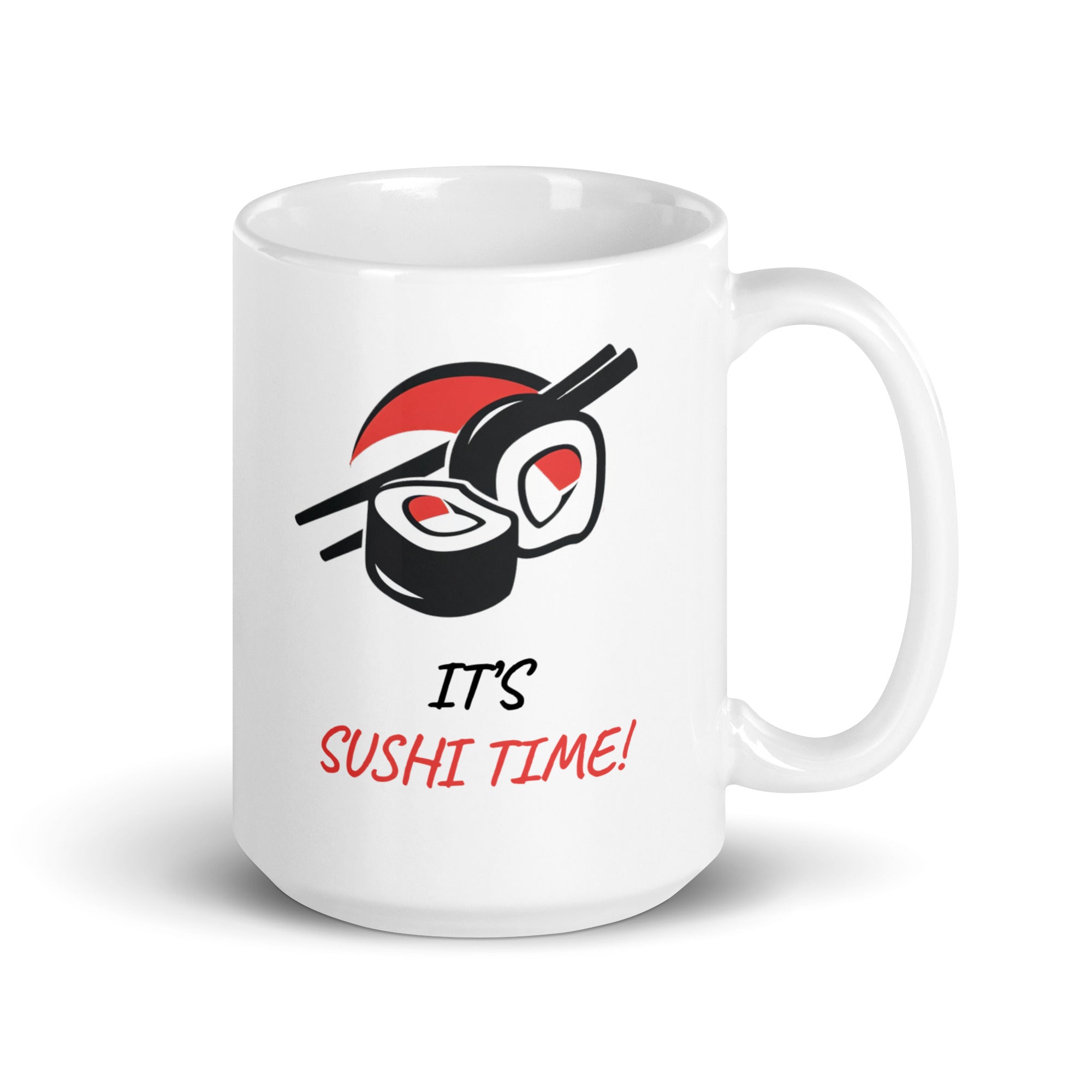 White glossy mug -  Sushi Time