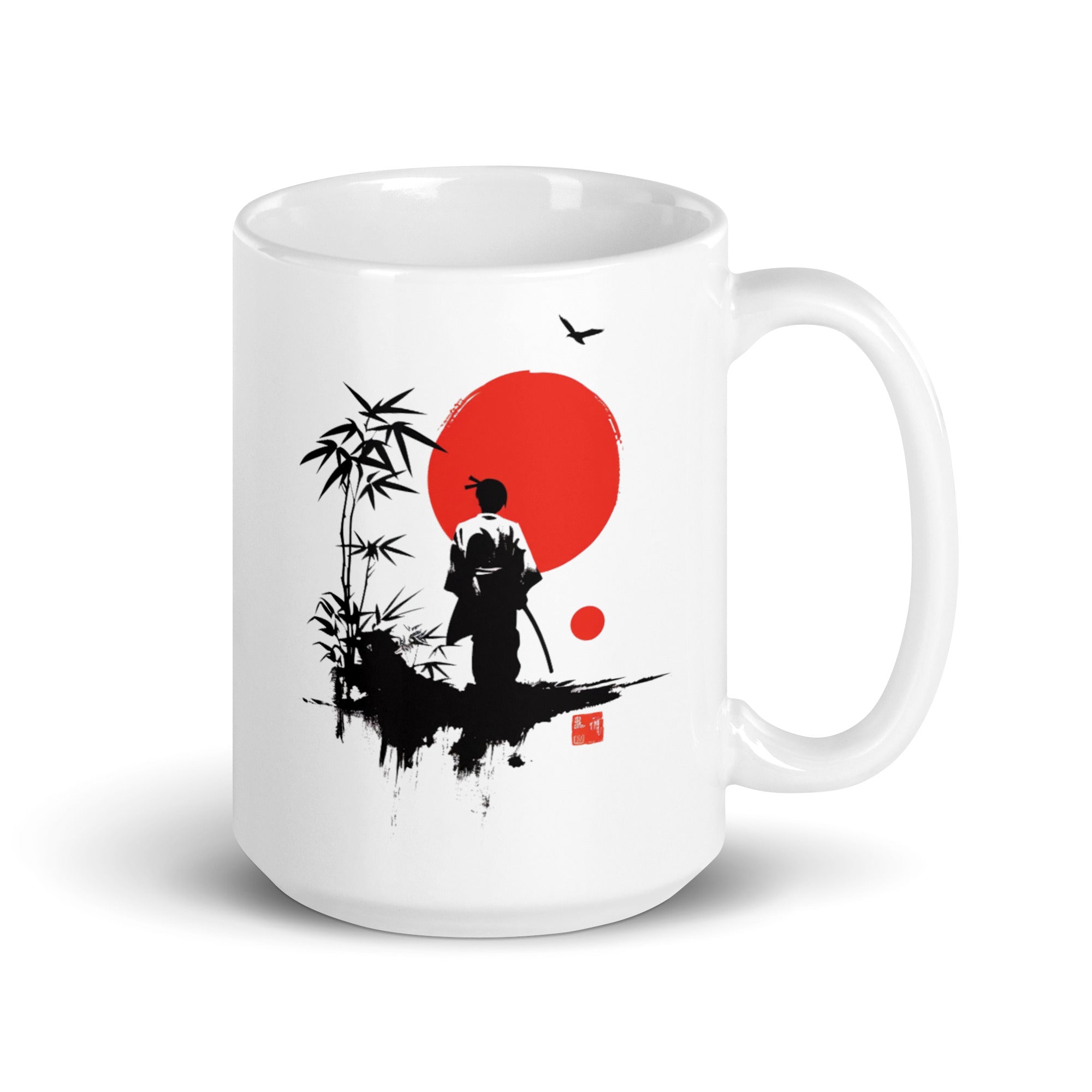 White glossy mug - Samurai