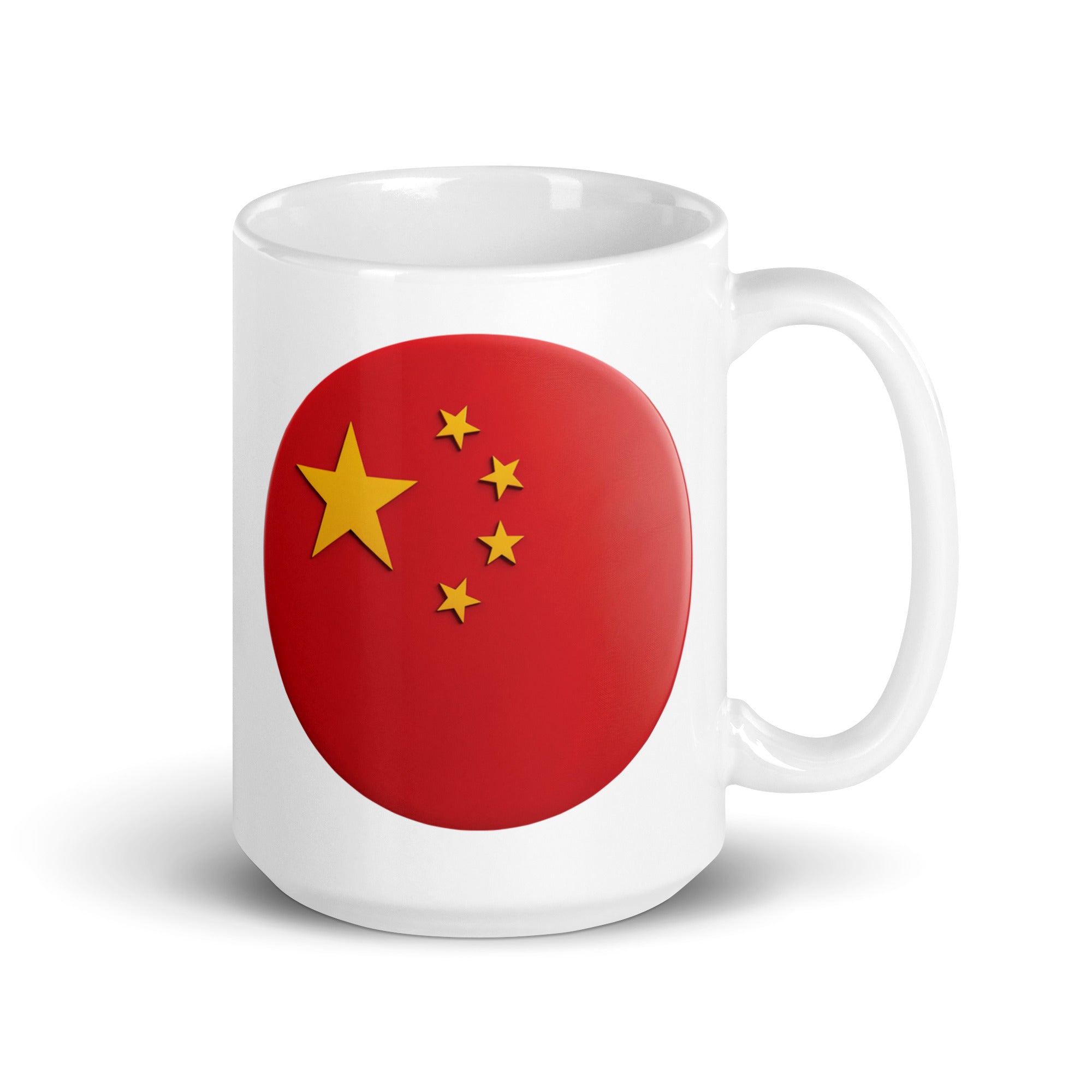 White glossy mug -  Flag of China