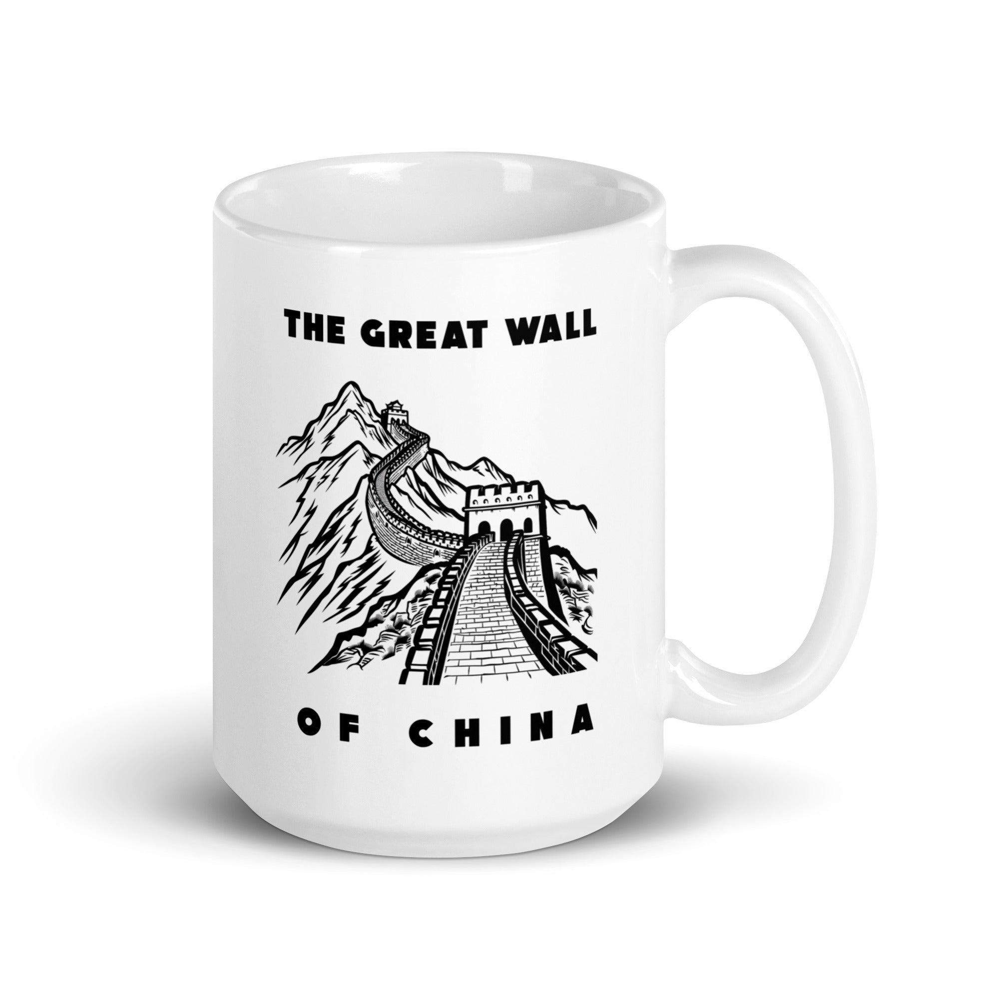 White glossy mug - The Great Wall Of China