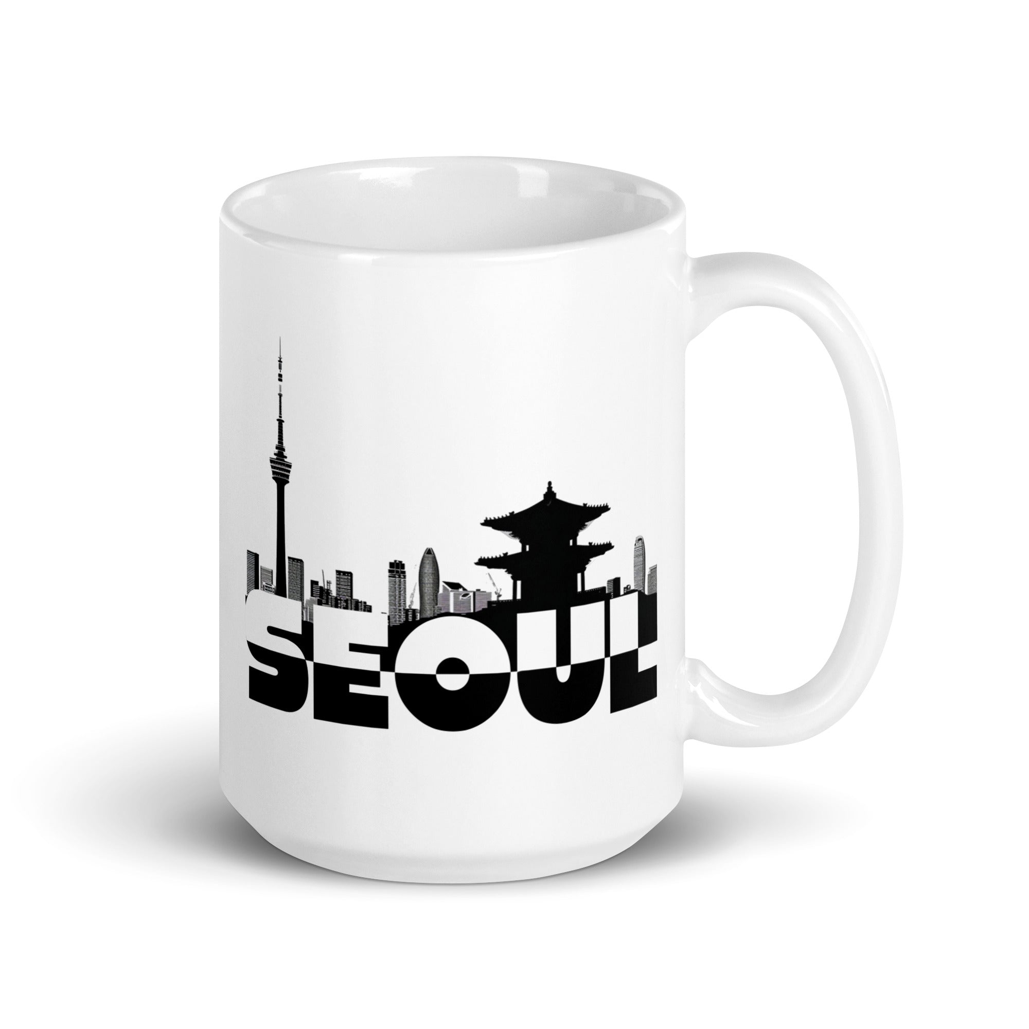 White glossy mug - Seoul City