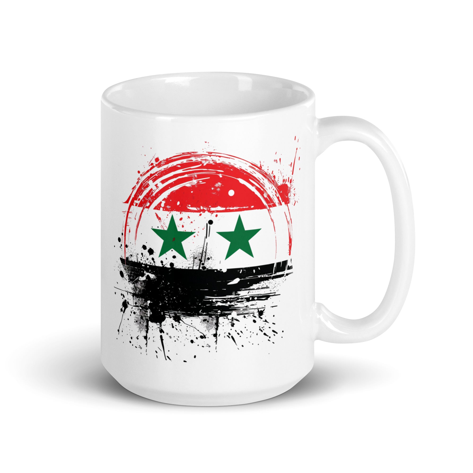 White glossy mug - Flag of Syria