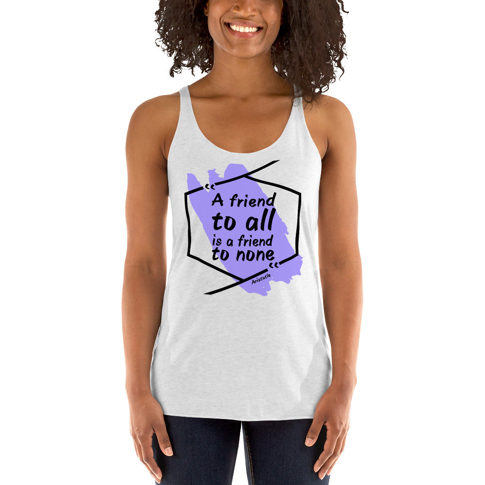 Women's Racerback Tank - Aristotle quotes