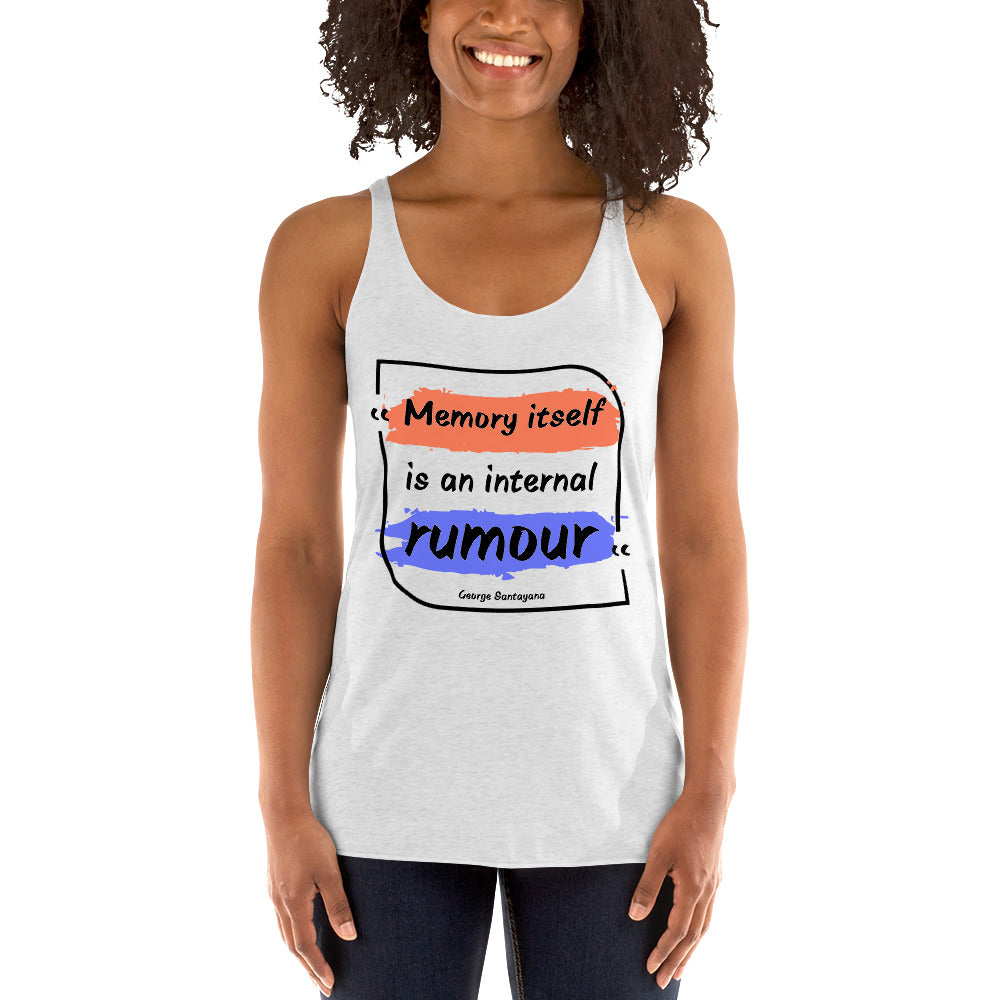 Women's Racerback Tank -  George Santayana quotes