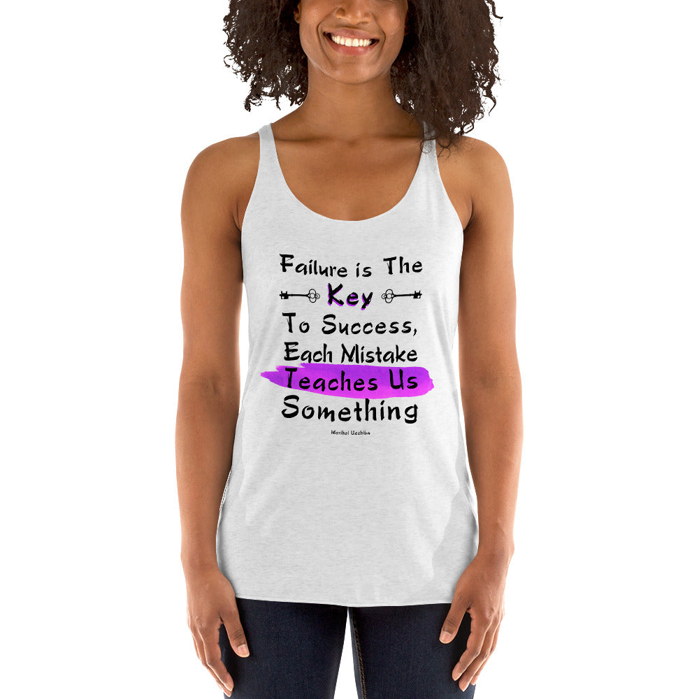 Women's Racerback Tank - Morihei Ueshiba quotes