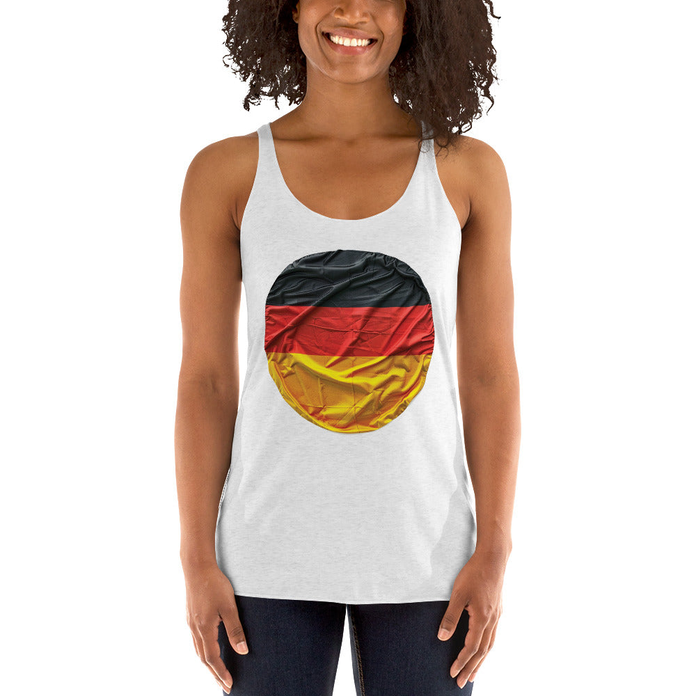 Women's Racerback Tank - German Flag Badge