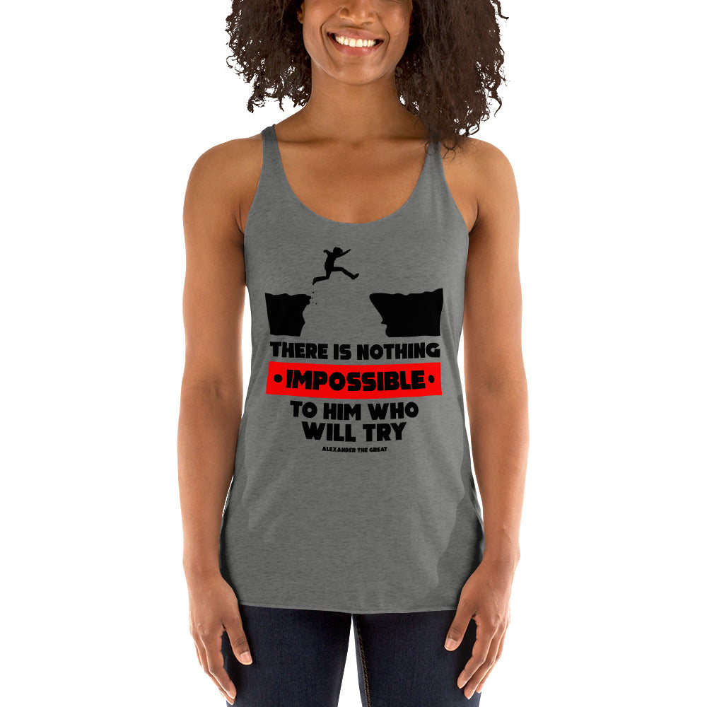 Women's Racerback Tank - Alexander the Great quotes