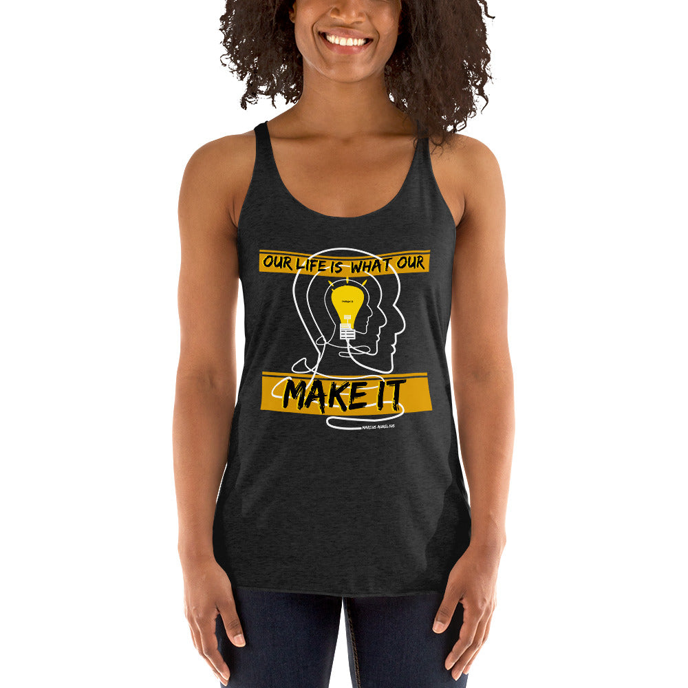 Women's Racerback Tank - Marcus Aurelius quotes