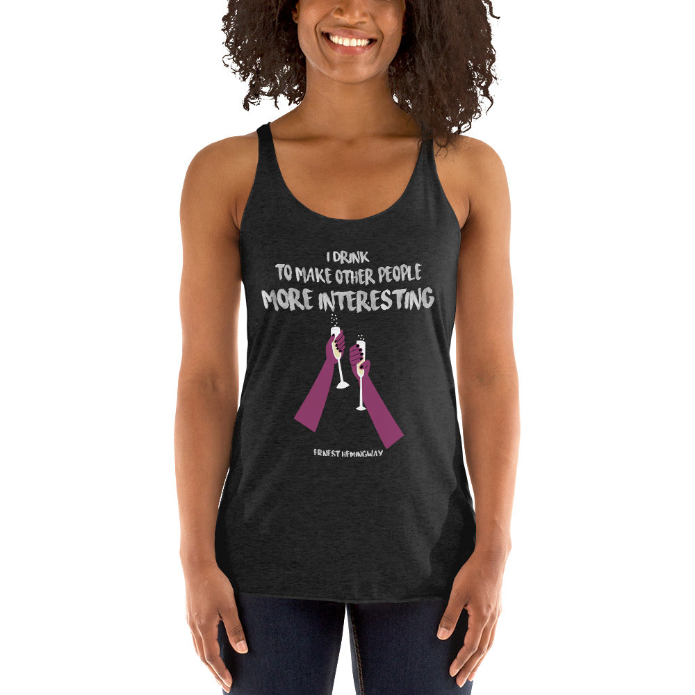 Women's Racerback Tank -  Ernest Hemingway quotes