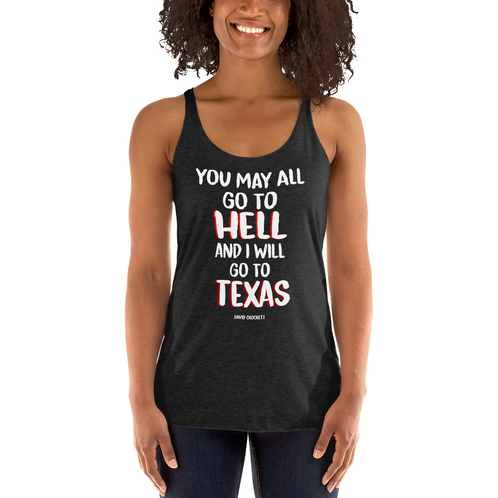 Women's Racerback Tank - Davy Crockett quotes