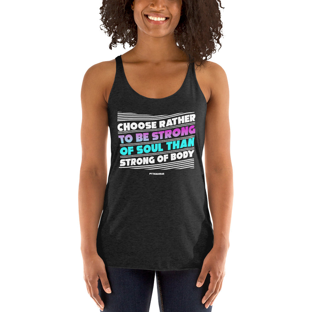 Women's Racerback Tank - Pythagoras quotes