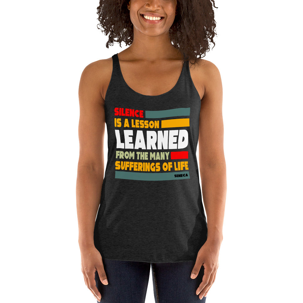 Women's Racerback Tank - Seneca quotes